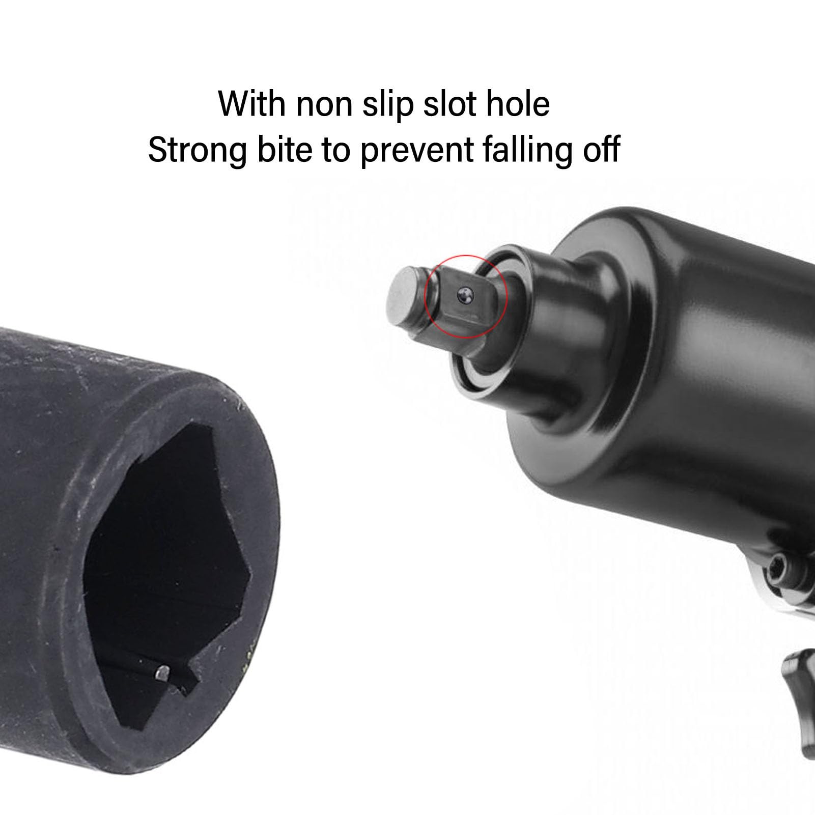 Baxnore M20 1/2 in Square Tap Socket, CRMO Black Oxide Coated, Spring Loaded Detent Ball Lock - Image 3