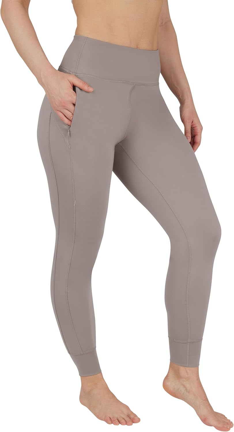 90 Degree By Reflex Womens Jogger Pants Athletic High Waisted Running Sweatpants Workout Jogger with Zippered Pockets - Image 2