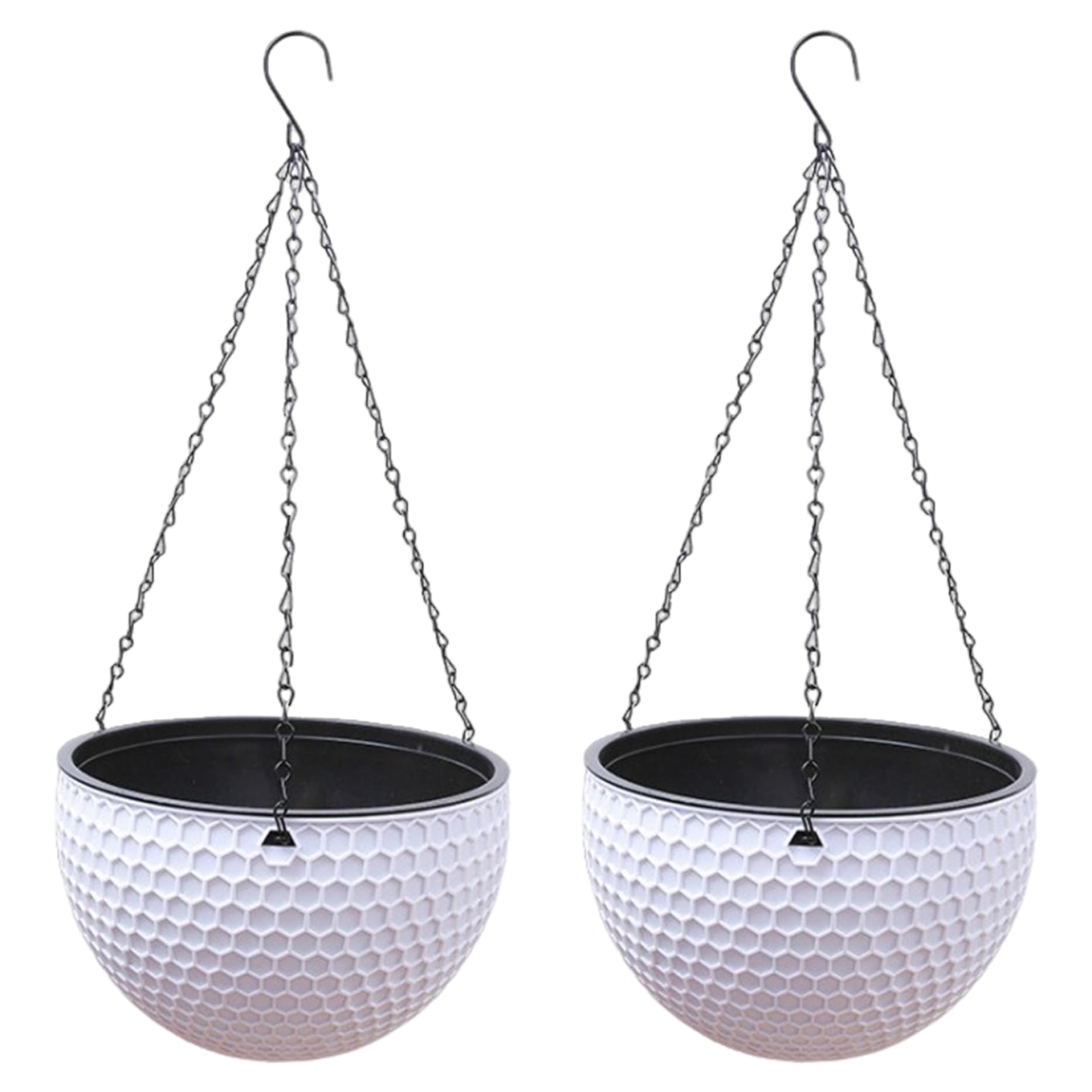 Ngbbby Hanging Pots for Plants Indoor 2PCS 6.5" Self Watering Planter with Drainage Hole for Garden