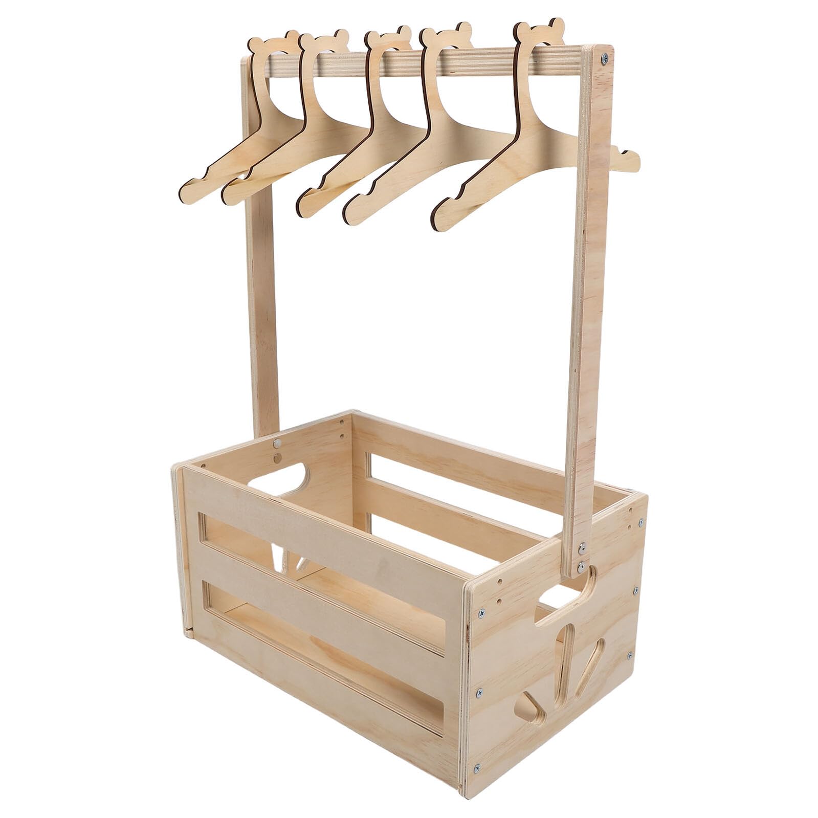 Rangement vêtements bébé Kisangel organisateur en bois avec petit portant