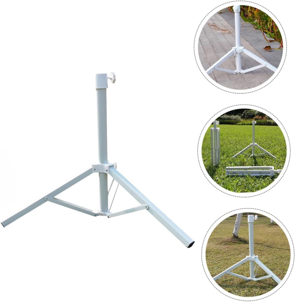 YARNOW Garden Parasol Base for Outdoor Use Iron Umbrella Stand for Beach Patio Camping Lightweight and Sturdy Design for Stability and Shade
