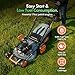VonHaus Petrol Lawnmower 171cc – Self Propelled Lawn Mower for All Types of Grass/Gardens – 60L Collection Bag, 51cm Working Width, 8 Height Settings