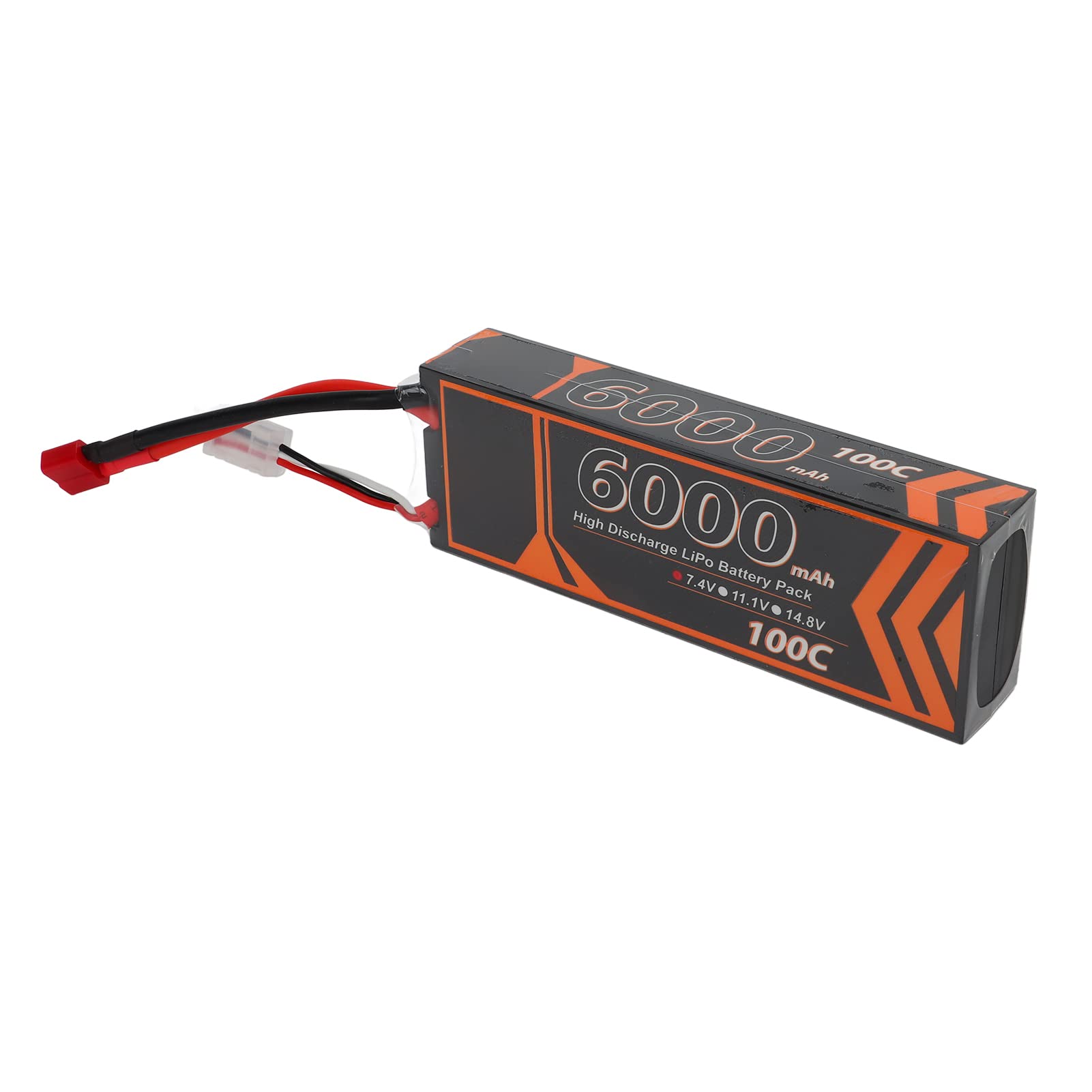 Batteria Lipo RC ad alte prestazioni 6000mAh 7.4V 2S a forma di T per modello di auto elicottero RC