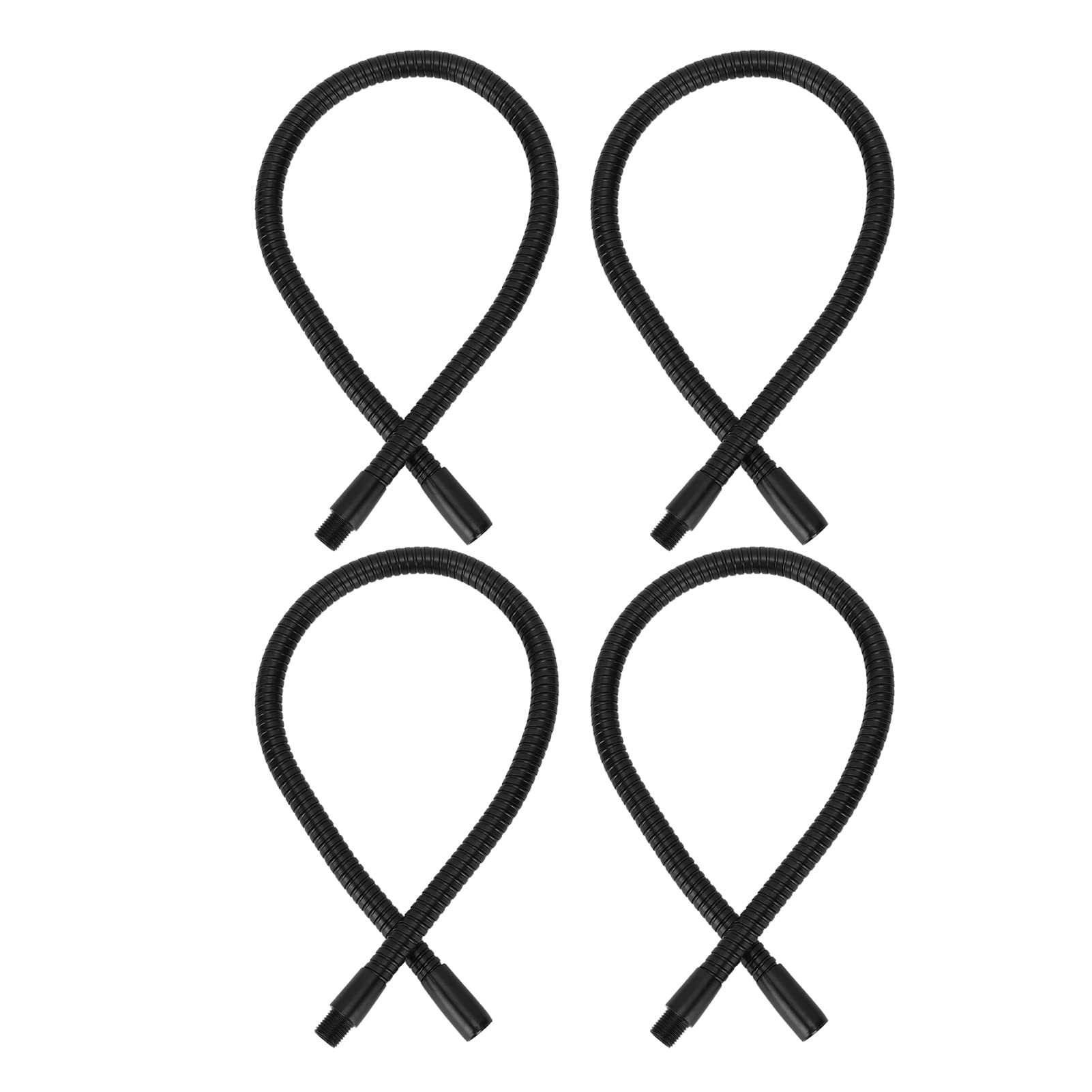 HEEPDD Tubo Flessibile per Lampada a Collo di Cigno da 4 Pezzi 10 Mm Tubo Flessibile per Lampada Regolabile Calibro Universale Raccordo per Illuminazione in Alluminio Resistente (45 cm)
