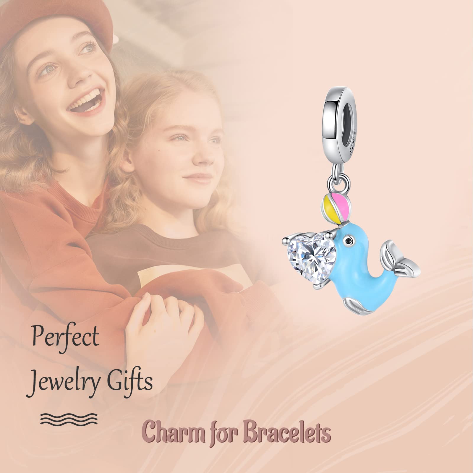 Annmors Charm Animali Charms Pendente Regalo in vero argento Sterling 925 Anniversario Festa Della San Valentino Regali Festa Della Mamma