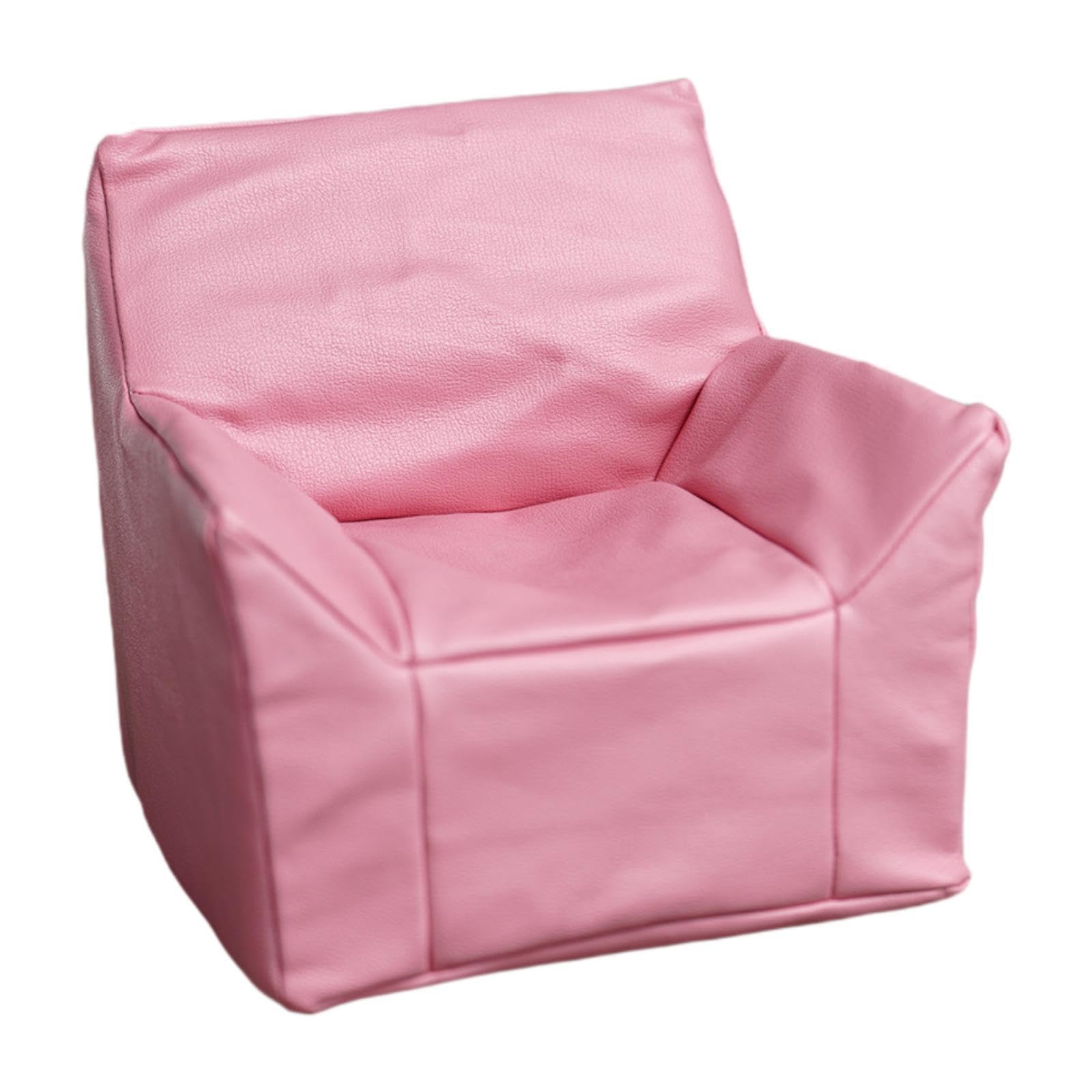Divano per Casa delle Bambole Miniatura Sofa Accessorio Ornamento Mobili Lavorazione Realismo Pelle Sintetica Adatto per Bambole Camera, Rosa
