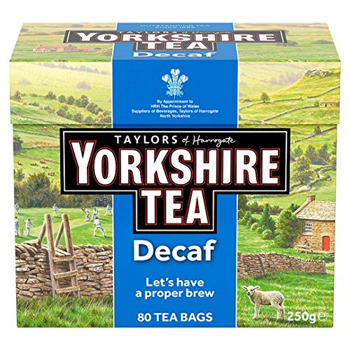 Yorkshire - Bolsas de té descafeinadas (80 unidades, 250 g)