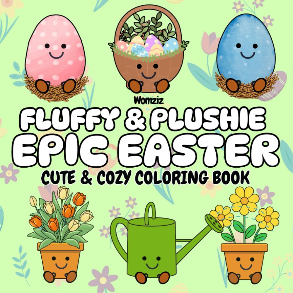 Fluffy & Plushie Epic Easter: A Cute and Cozy Coloring Book for Girls, Kids and Teens who Love Plush Toys/Amuseables. A Unique Easter Gift or Easter ... and Fillers (Fluffy & Plushie Series)