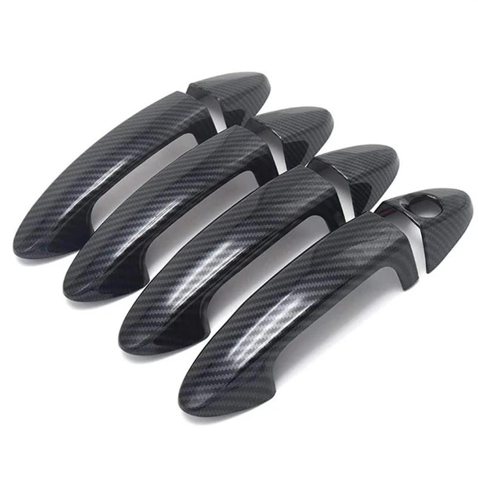 Kjhopy Carbon Car Exterior Door Handle Cover Sticker For Ford For Fiesta 2009 2010 2011 2012 Accessories Exterior Door Handle(Carbon)