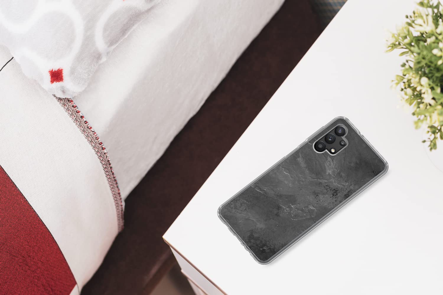 MuchoWow Funda para Samsung Galaxy A32 5G - Estructura - Cemento - Hormigón - Gris - Vintage - Funda de Silicona/Funda Blanda para teléfono móvil