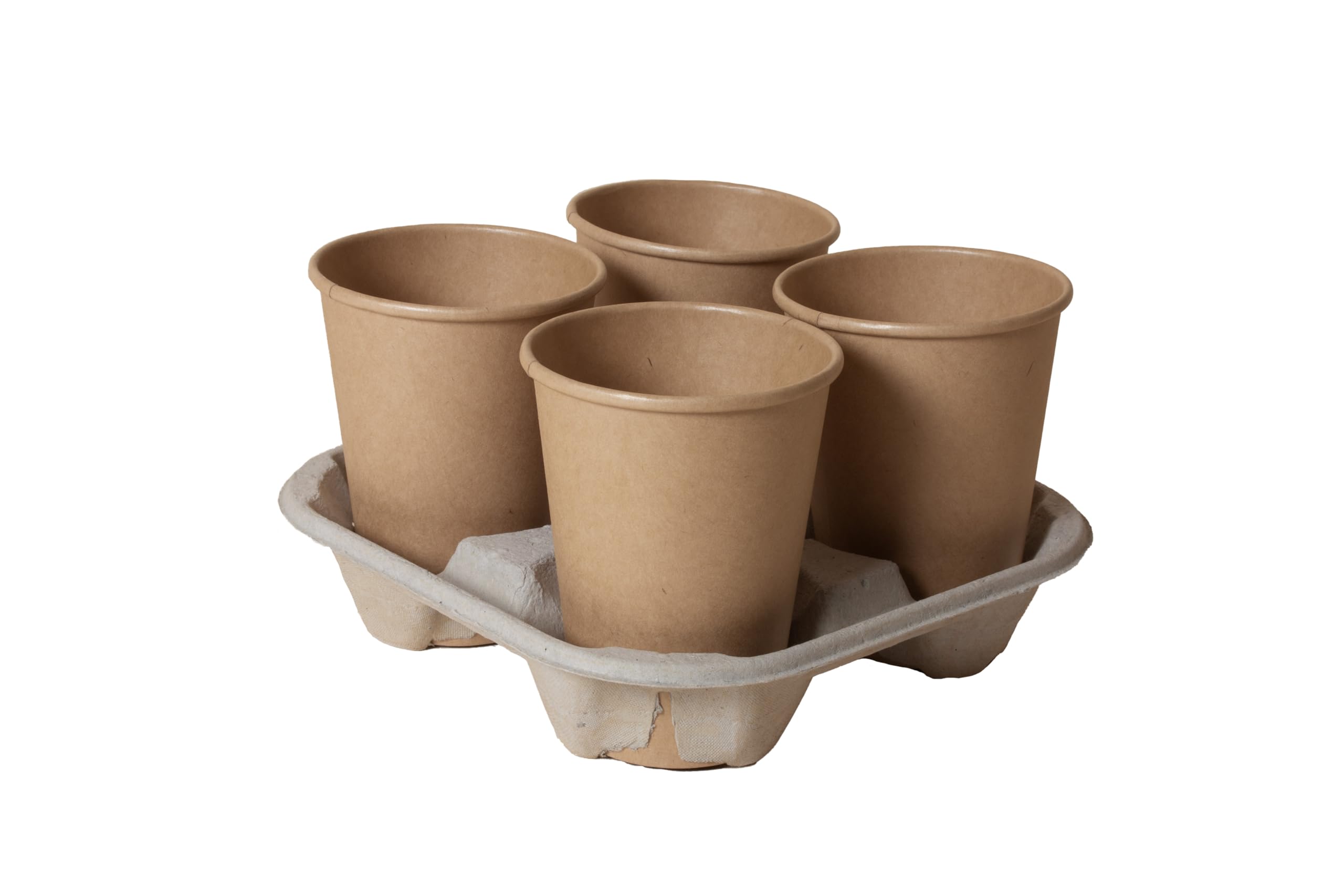 Lot 400 Porte gobelets 4 gobelets - Support de Transport pour Tasses à Café, Accessoire Professionnel pour Service de Boissons à Emporter, 21x21x4 cm