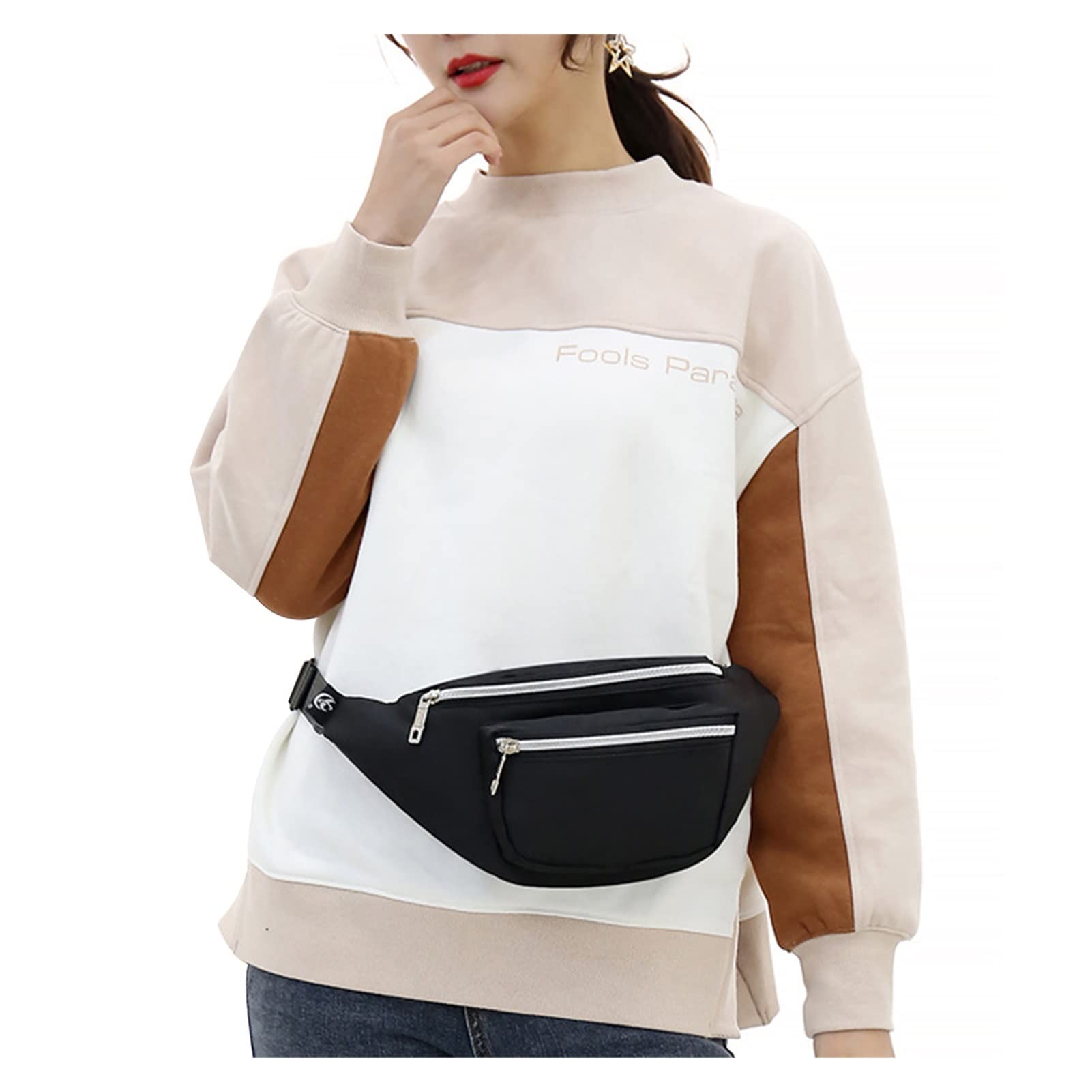 Frauen Männer Fanny Pack wasserresistentes Reisen Taillenpack Hip -Beutel for Außentraining Wanderhund Walking
