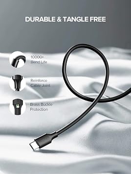 Ugreen USB Type-C Charging and Data Cable, 1 Meter, White