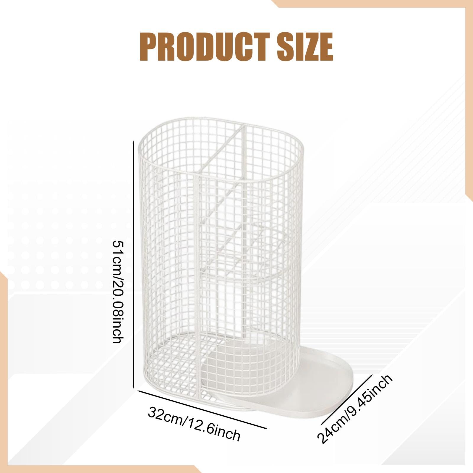 Colcolo Soporte para, Soporte portátil Multiusos para Bastones Senderismo, Estante Almacenamiento para Pasillo o Garaje, Blanco