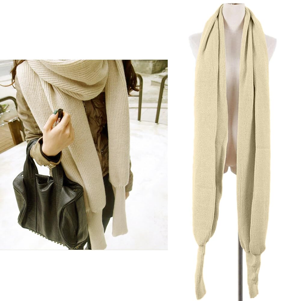 EUBUY Women's Shawl Ultra Soft Plush Shawl Scarf Cape Tops with Sleeve Winter Warm Shawl Scarves