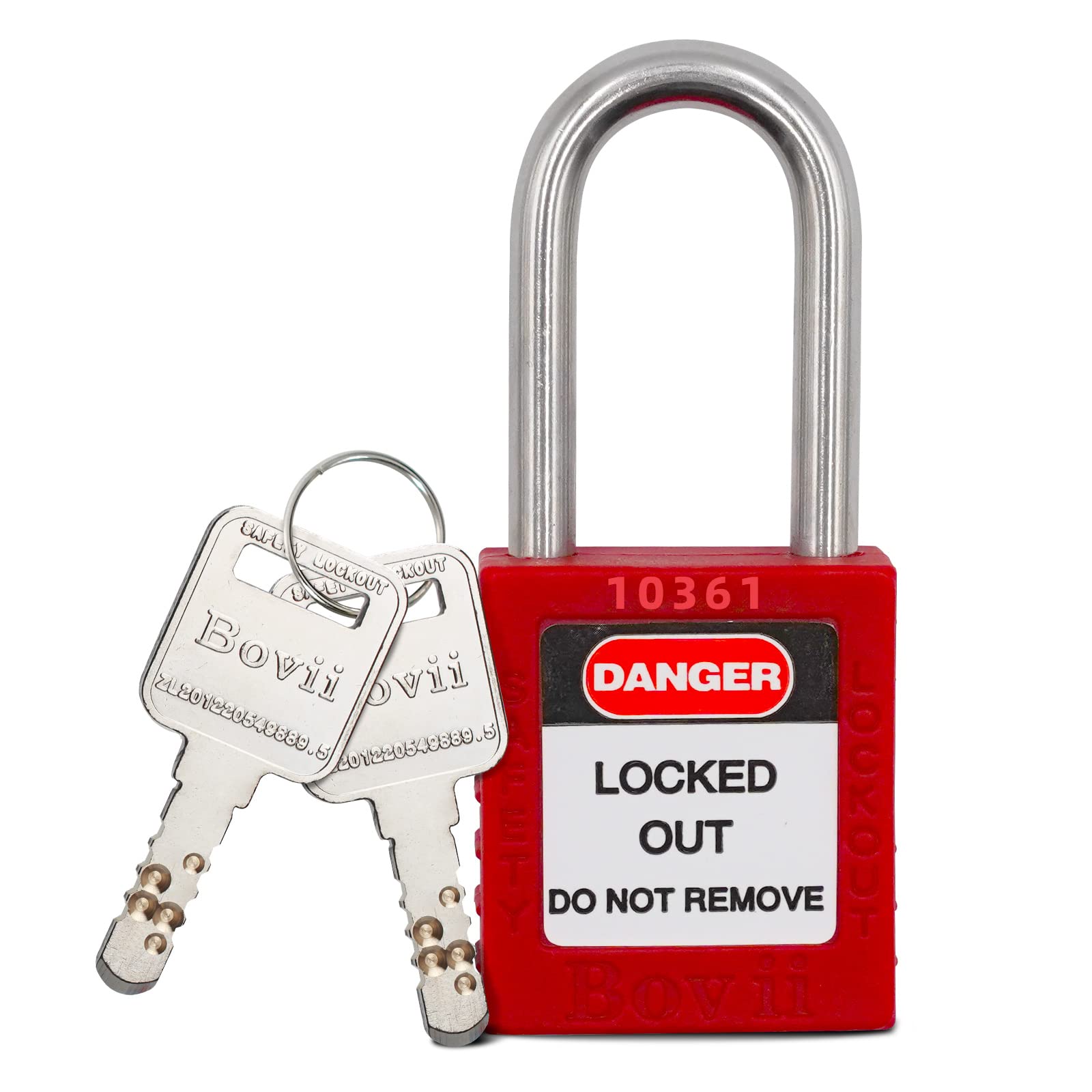 Buy 1 Red Lockout Tagout Locks Set, Loto Locks Keyed Different, 2 Keys