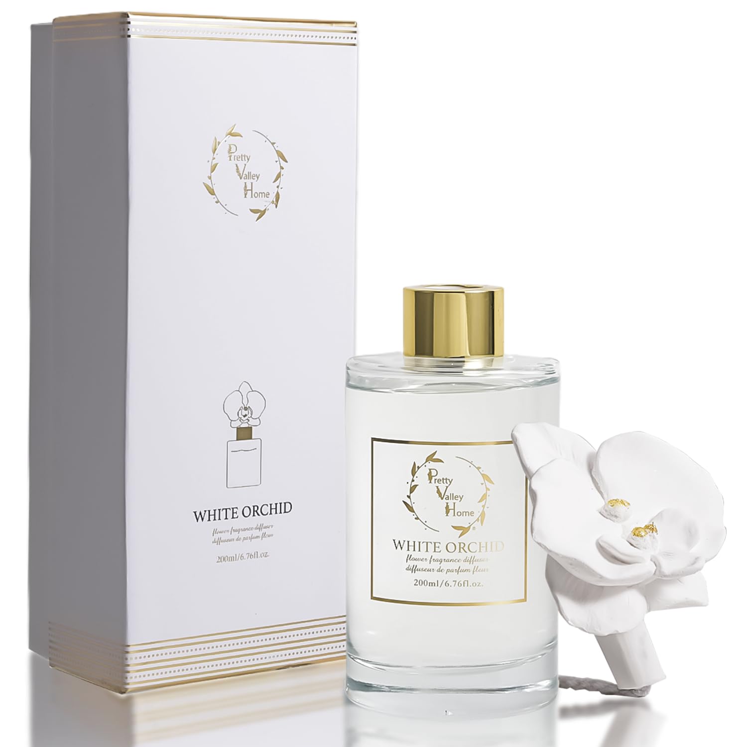 Amazon.com: Pretty Valley Home Reed Diffuser Set, White Orchid