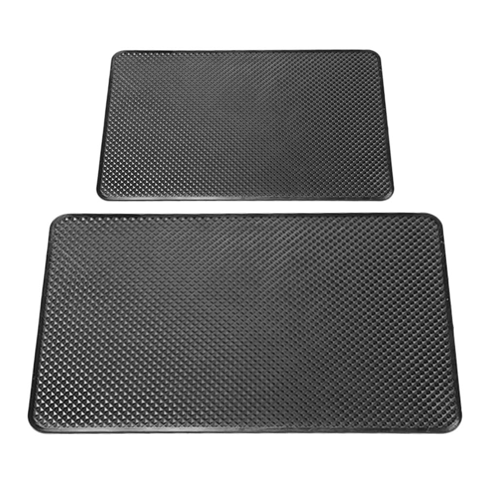 ARTIBETTER Car Dashboard Mat Phone Holder 2Pcs Anti-Slip Car Dashboard Stickys Pads Universal Car Dash Pads for Placing Phone Keys Keychains Black