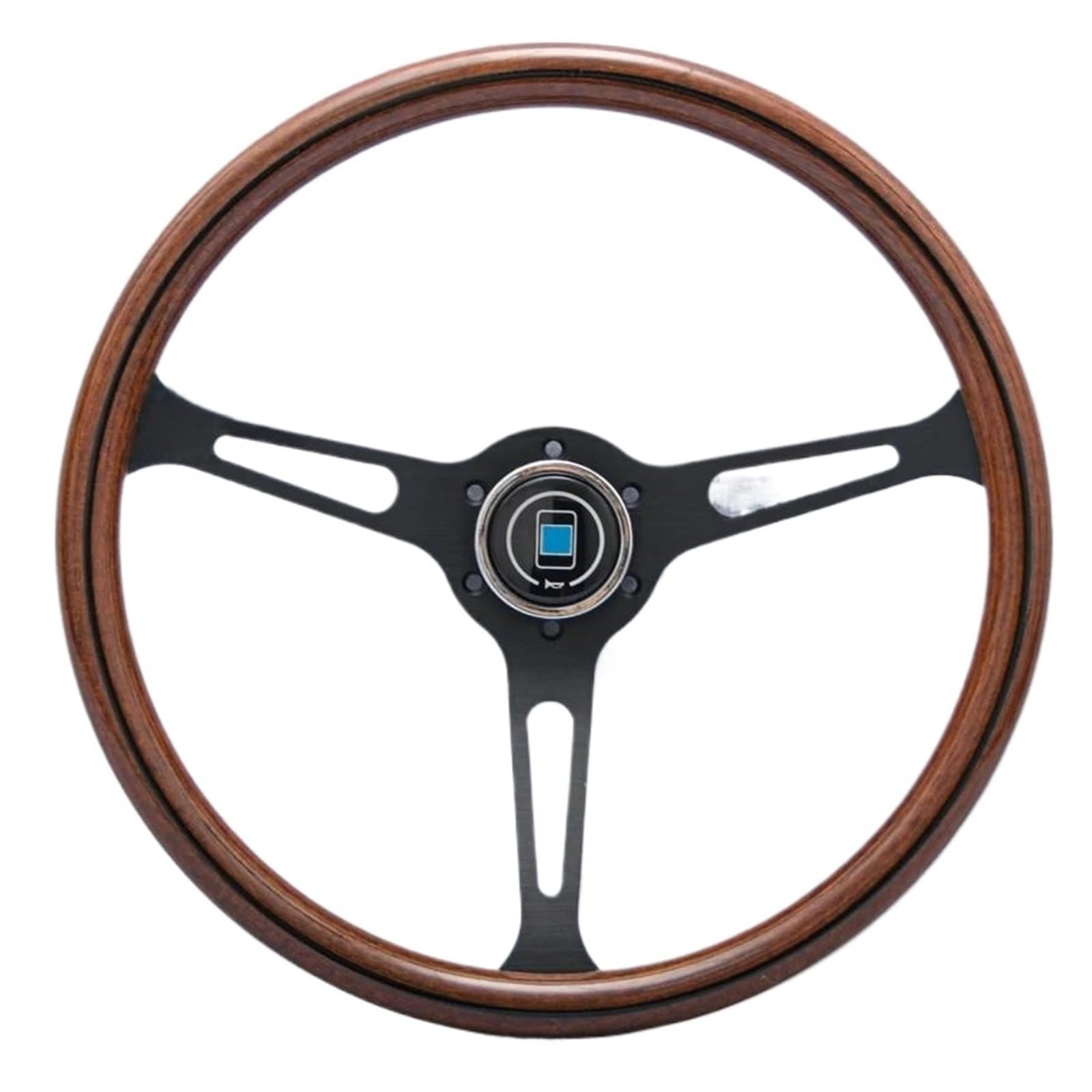 IBNA Volante da Corsa Volante Sportivo da Corsa Universale da 15 Pollici E 380 Mm con Venature del Legno(B)