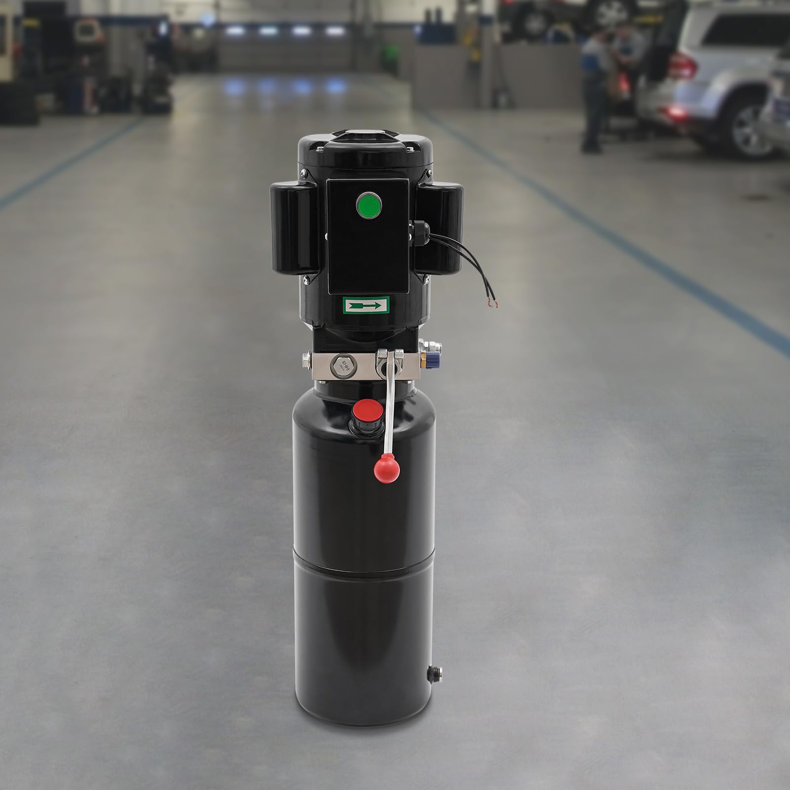 Bomba hidráulica hidráulica, 220 V, 2200 W, bomba electrohidráulica, 2850 rpm, presión máxima de extracción 18 MPa,bomba hidráulica de metal con depósito de 10 L y válvula antirretorno, para camiones