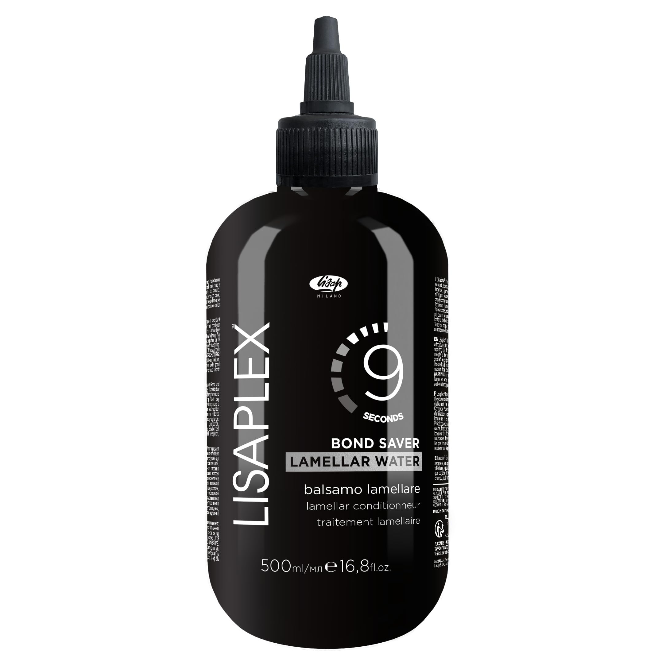 Lisaplex Lamellar Water – Works in just 9 Seconds – Detangling, Frizz-reducing, Repairing – Improves Softness and Shine – Reduces Blowdrying Time (16.8 Oz)