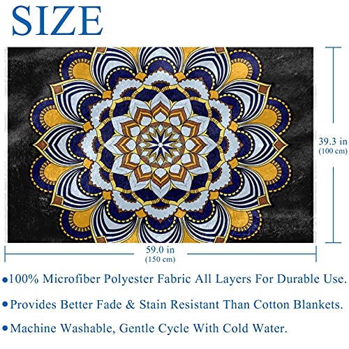Couverture douce pour frissons canapé et lit plaid mandala réconfortant - 6