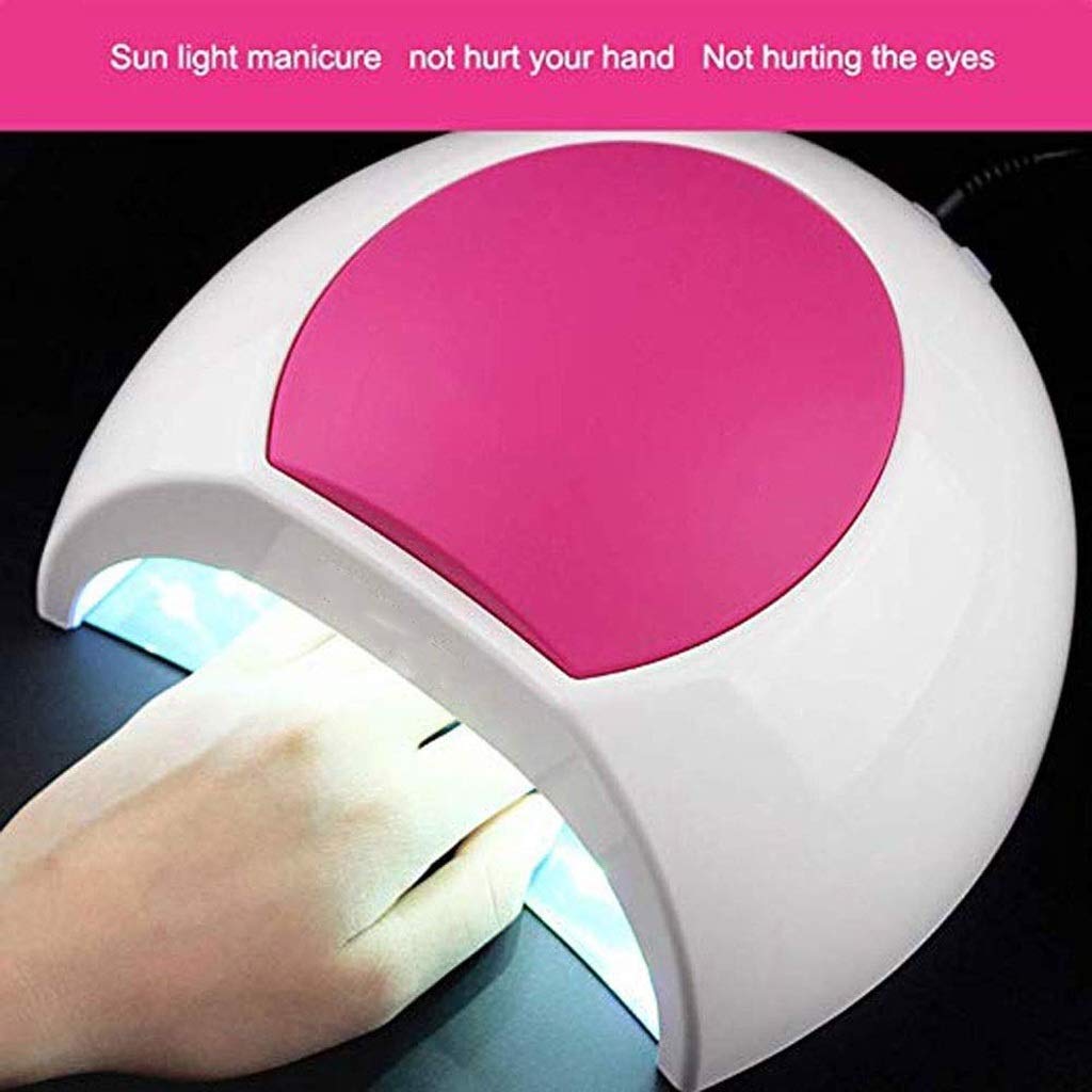 FAXIOAWA Macchina per fototerapia Bianca, Lampada per Unghie a LED da 48 W con 4 impostazioni di Timer, sensore per Unghie in Gel e Unghie dei Piedi