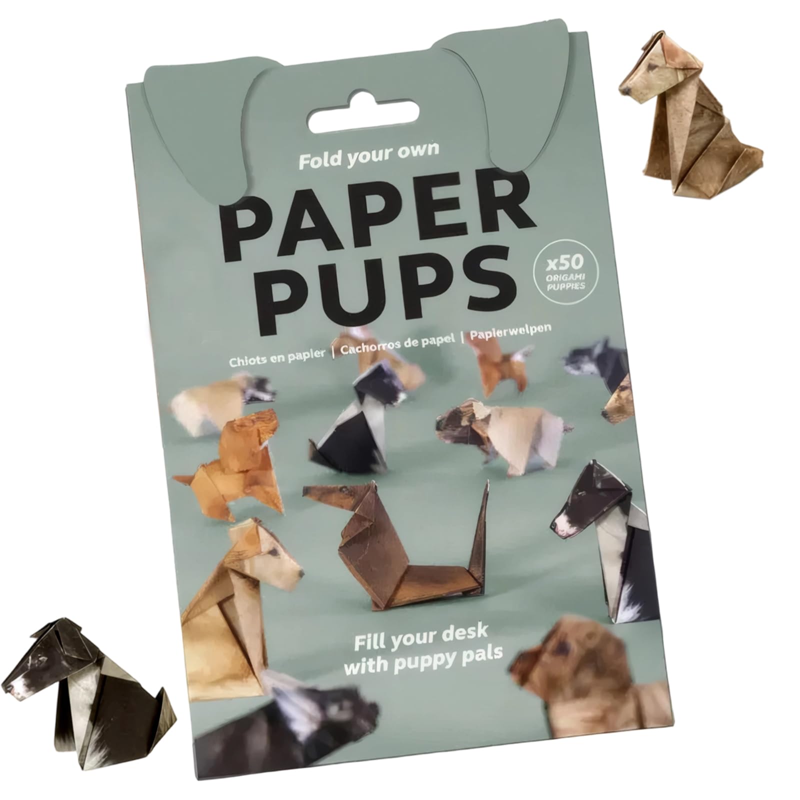 50PCS Paper Pups Origami, Paper Dogs Origami Set for Kids 6-12, Creative Craft Activity for Children Fun DIY Folding Project