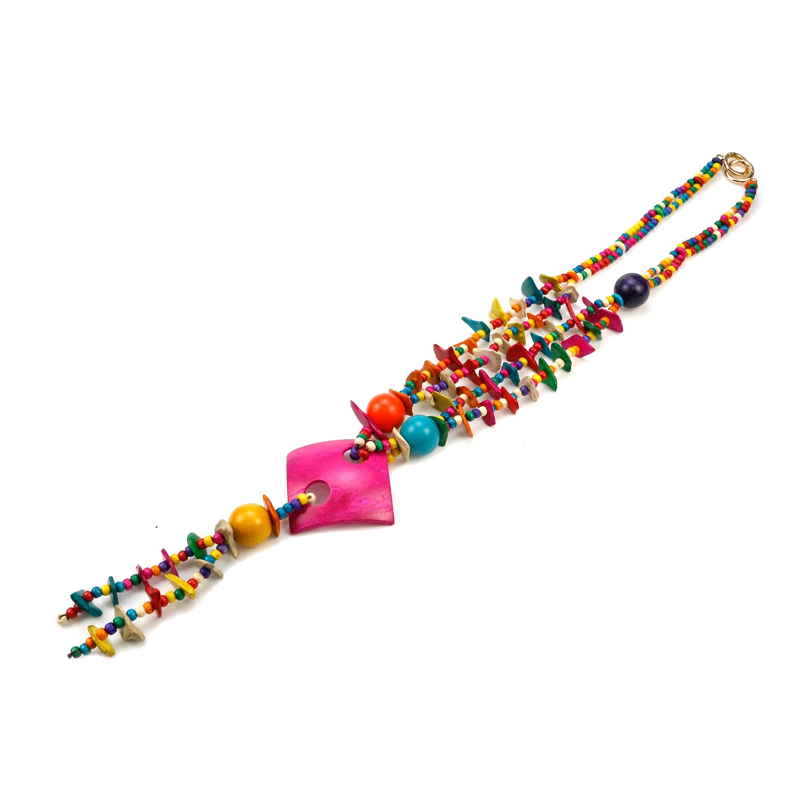 HEVSTIL Curtain Tiebacks, 2 Pack Colorful Coconut Shell Curtain Drapery Holdbacks, Boho Curtain Ties for Home Office Decorative,Red