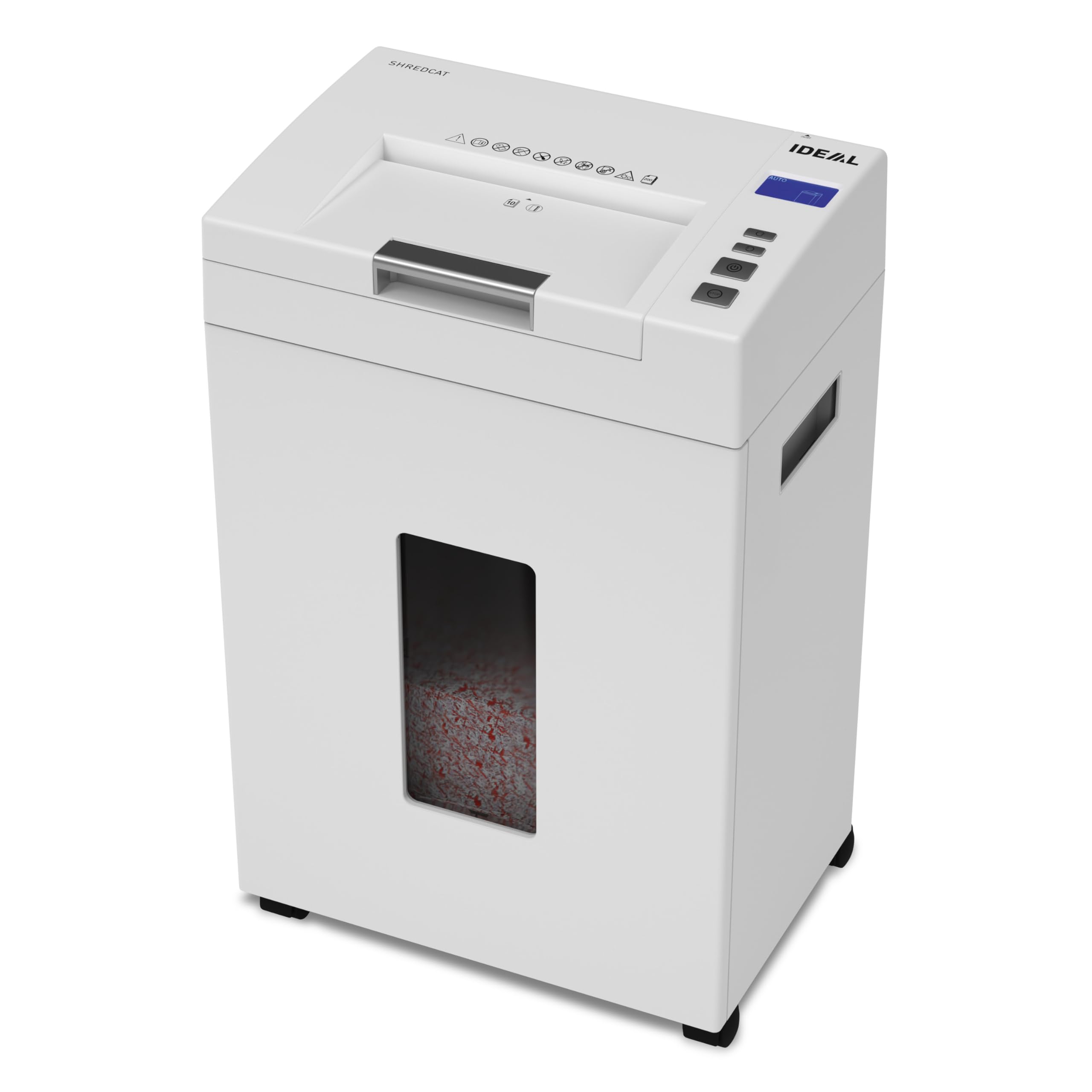 IDEAL Shredcat, Distruggidocumenti, Tritadocumenti di Alta Qualità, Silenziosi e Affidabili, Conformi al GDPR (8292, 4x10mm, P-4)