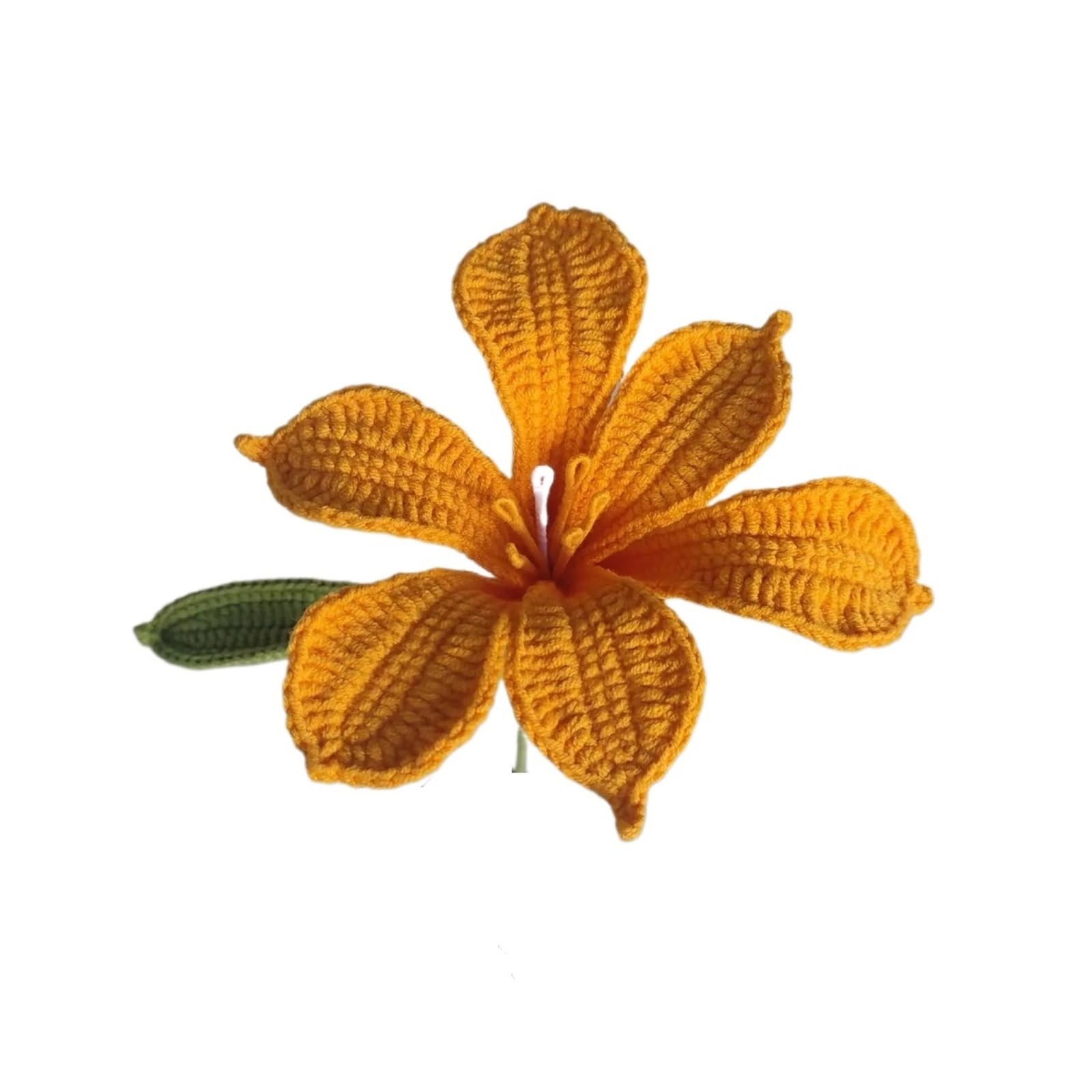 PawUniscript 1pcs Handcrafted Crochet Flower Bouquet - Beautiful Knitted Artificial Flowers For Home Decor & Gifts(Color1)