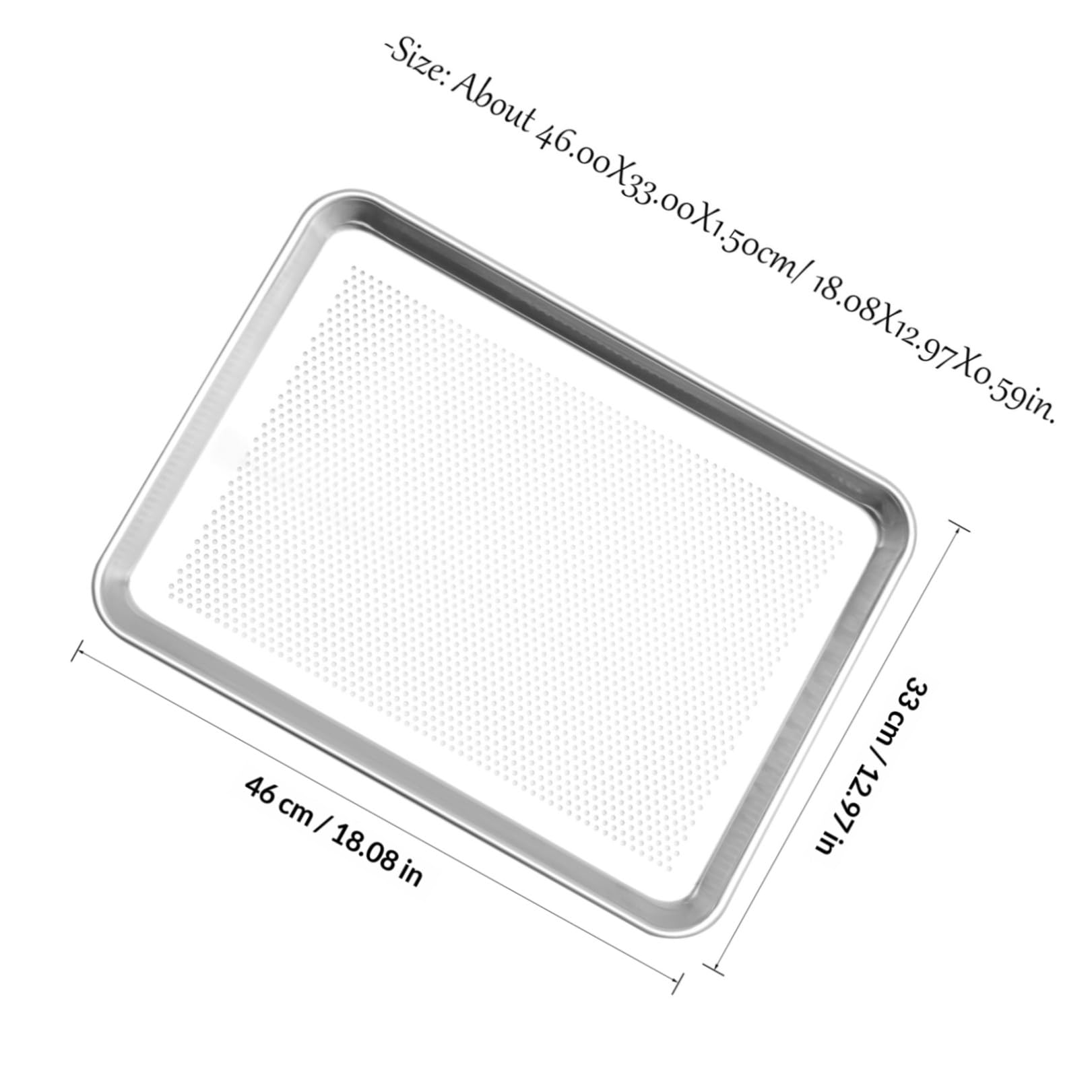 FRCOLOR 1pièce Plaque Pâtisserie Perforée Alliage Aluminium Plaque de Cuisson Rectangulaire Pratique Surface Lisse Facile à Nettoyer Ustensile de Cuisine Polyvalent pour Four et Barbecue