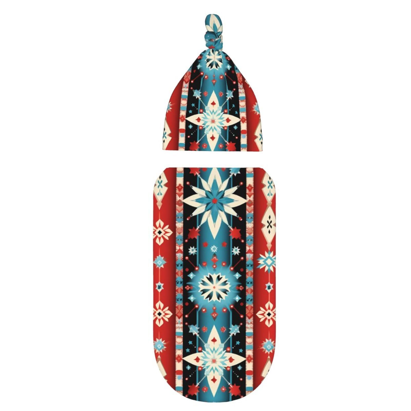 3D płatki śniegu koc i czapka zestaw dla noworodków, przytulny szal dla niemowląt, malucha, komfort, 29 x 53 cm