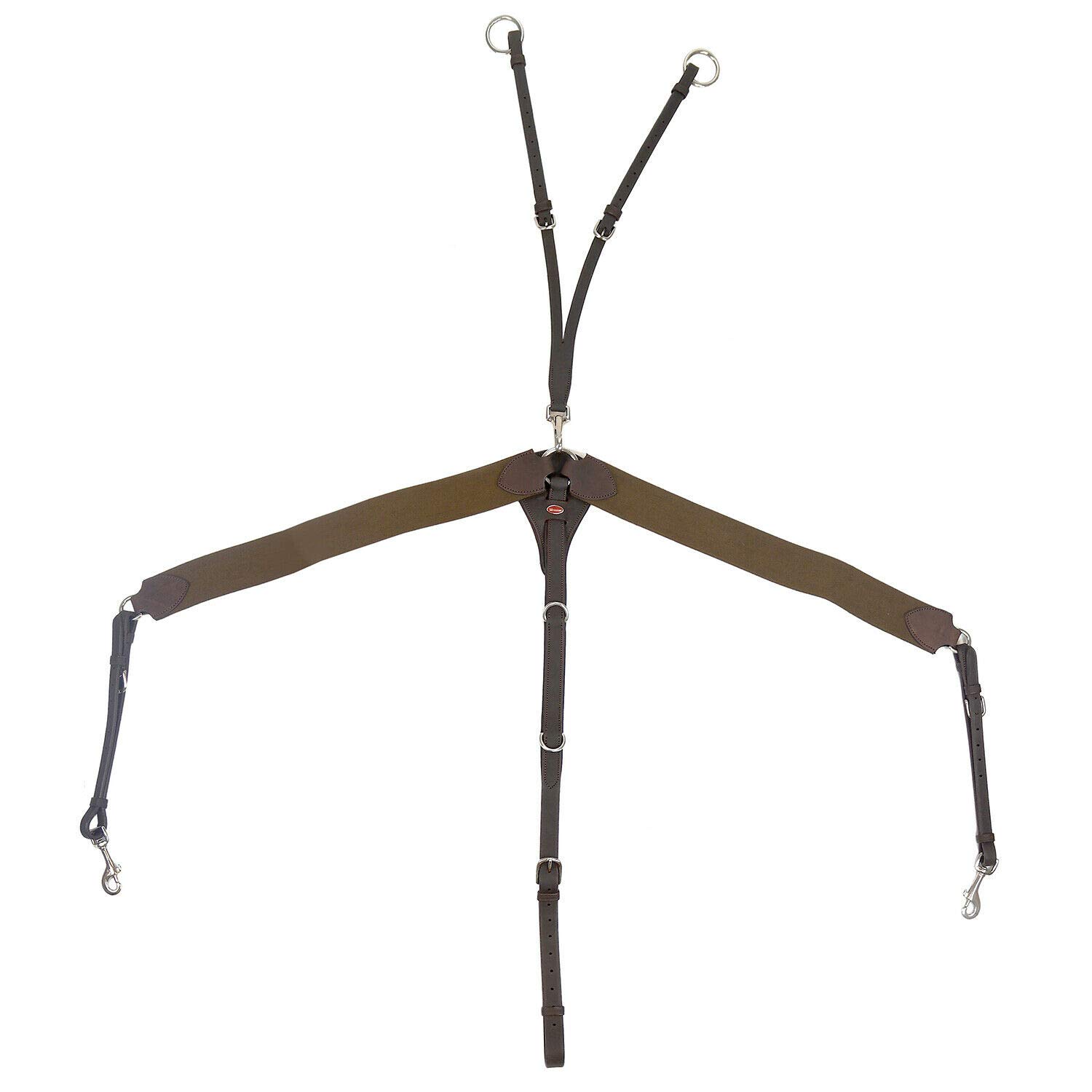 John Whitaker Ready to Ride V Check Breast Plate Cob Havana