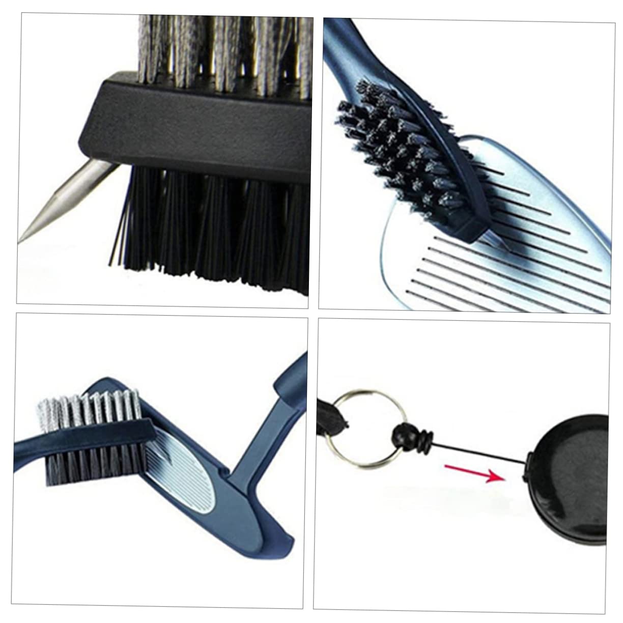 Toddmomy Golfclub Set Groove-Brush-Golf Golfausrüstung Golfschläger-Reinigungswerkzeug Schlägerrillen-Schärfwerkzeug Reinigungsmittel für den Golfsport Stahl