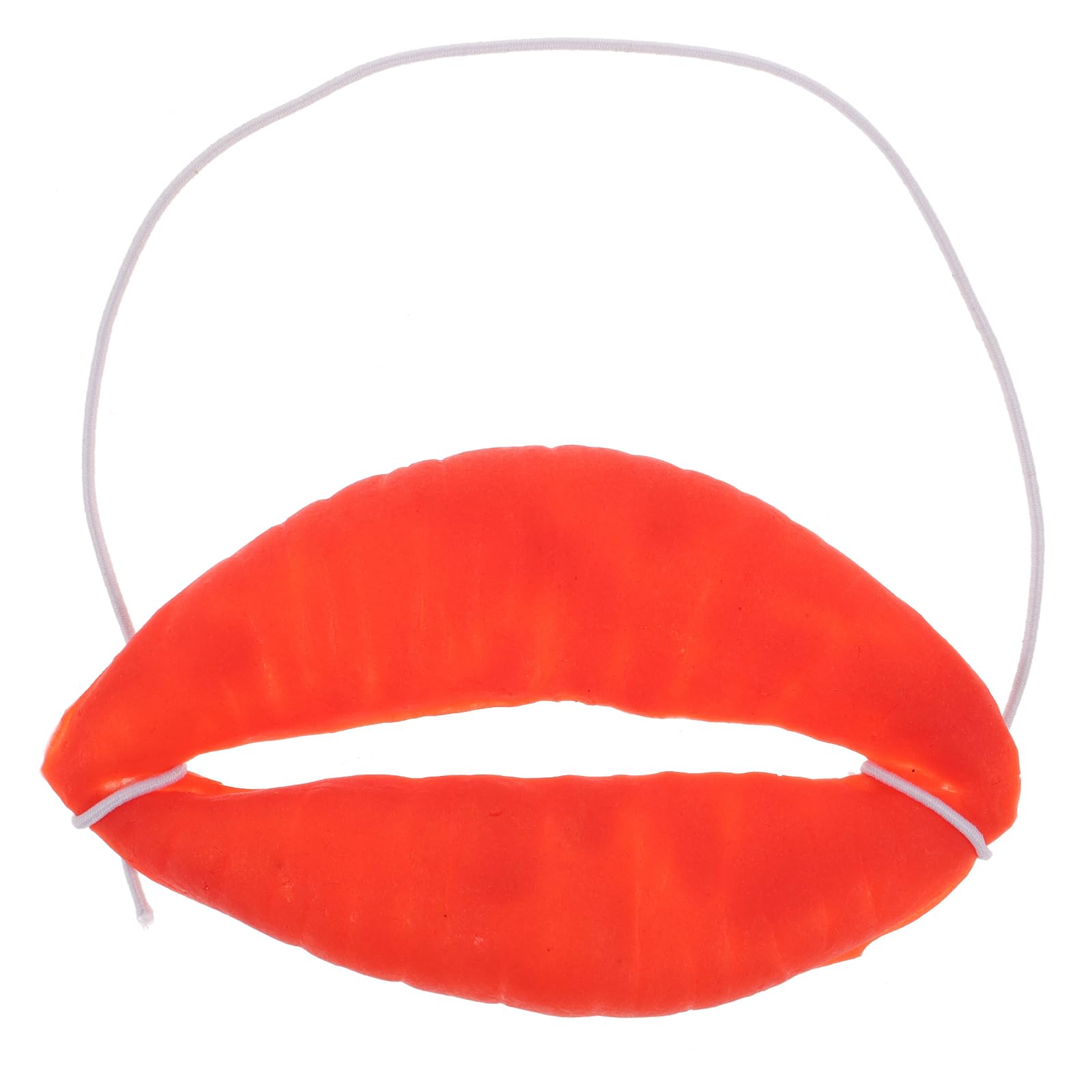 Amosfun Halloween Decoration Red Sausage Lips Face Fancy Dress Funny Rubber Lips Props for Carnival, Dance Party, Carnival, 10 x 5 x 3 cm
