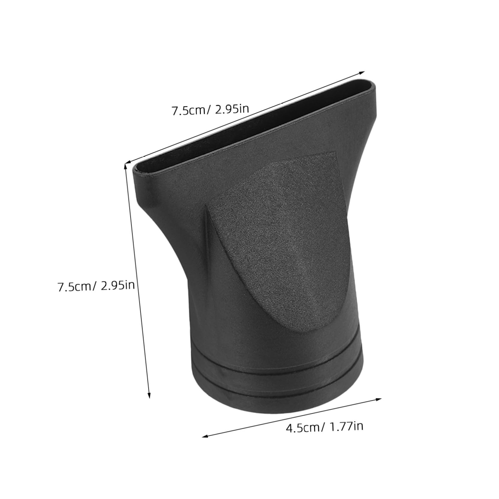 Accessori per Asciugacapelli 4 Pezzi Beccucci Concentratori Neri in Plastica per Ugelli da 4-4,8 Cm Migliorano Prestazioni e Flusso D'aria
