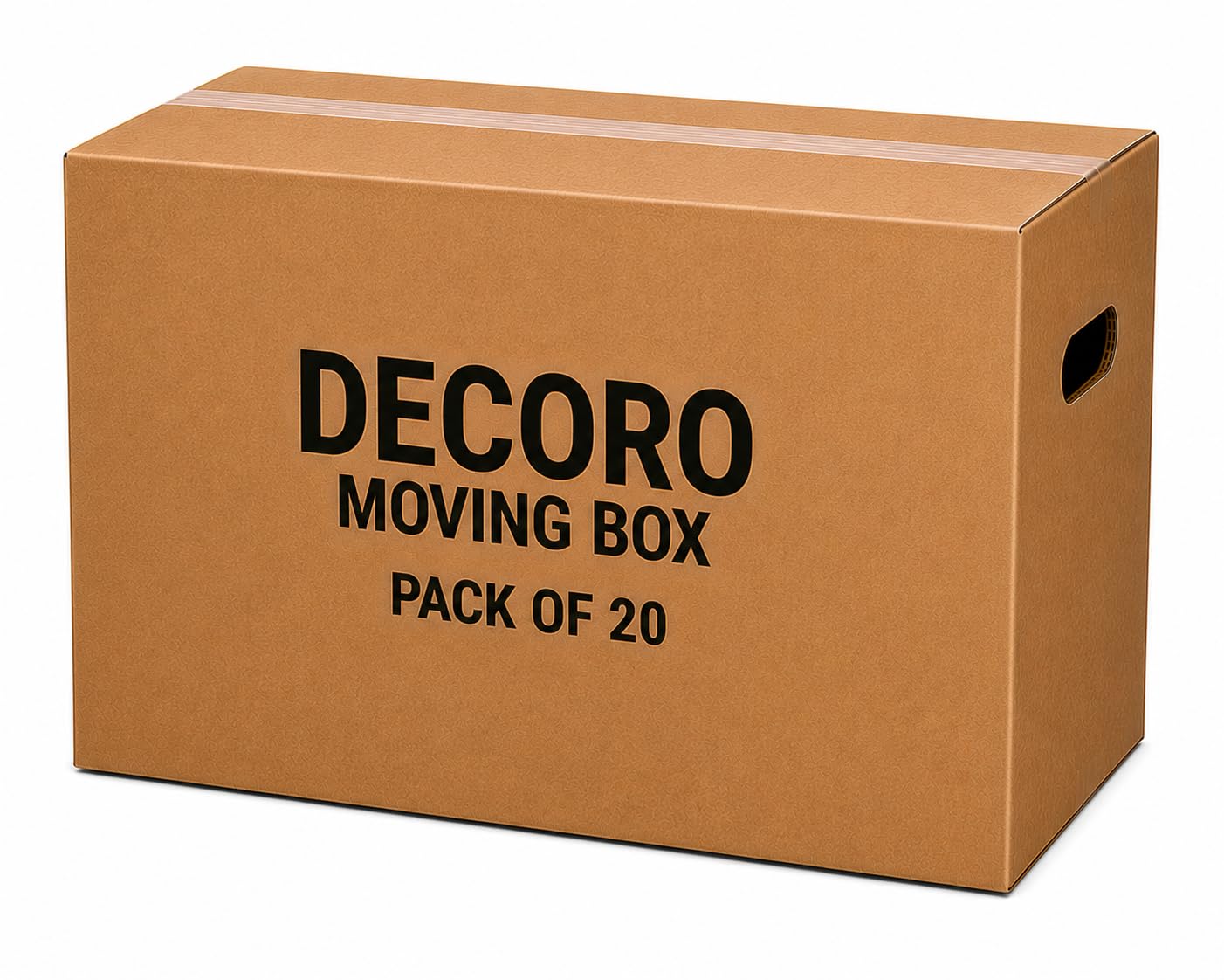 Large Reusable Cardboard Storage Packing Moving House Boxes 52cm x 30cm x 30cm with Handles - 52x30x30cm Box Mailer 47 Litres Capacity moving boxes large strong Pack of 20 boxes