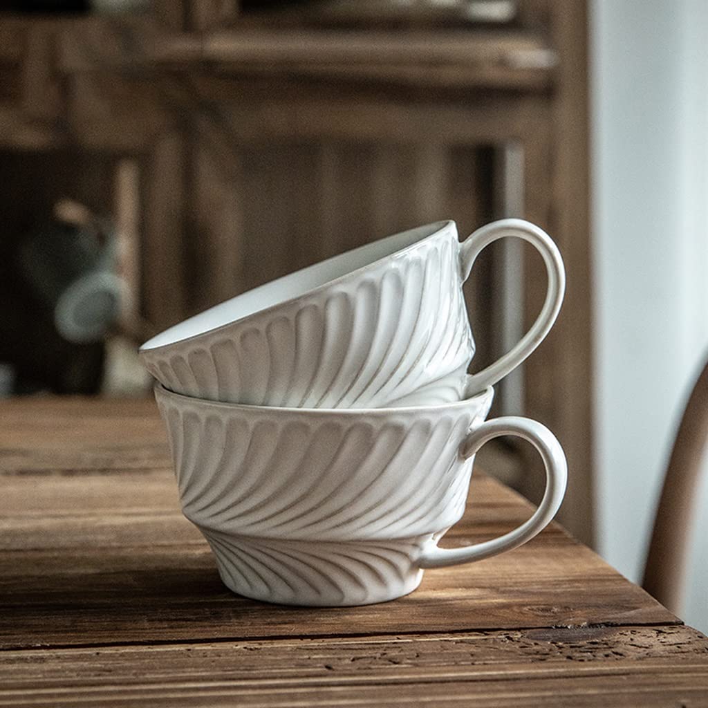 Tazas de Té Tazas Desayuno Taza de café, taza de té, tazas de café de cerámica, regalo de cumpleaños para mujeres, tazas de té de 300 Ml/10 Oz, taza de té para restaurante en casa Tazas Tazas de Cafe