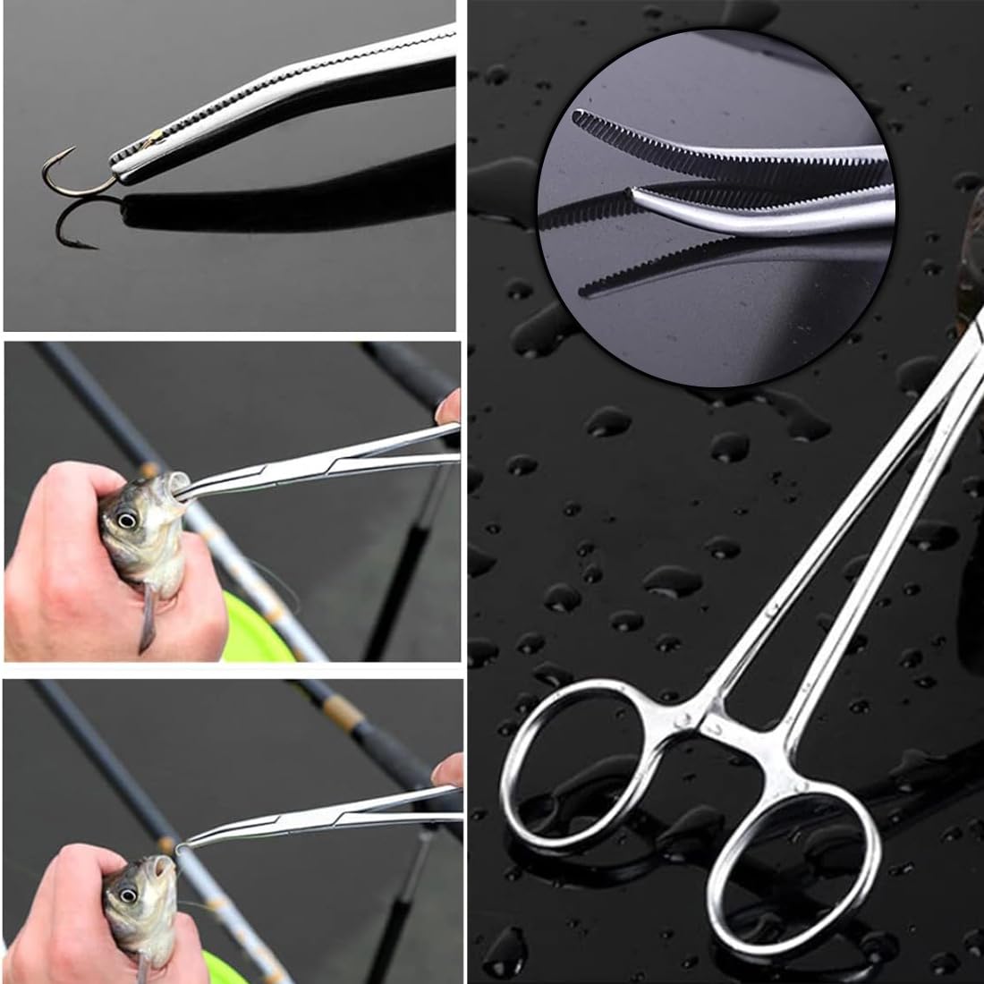 Aililong Abrazadera de arterias 14 cm curvada – Juego de alicates hemostáticos para piercing