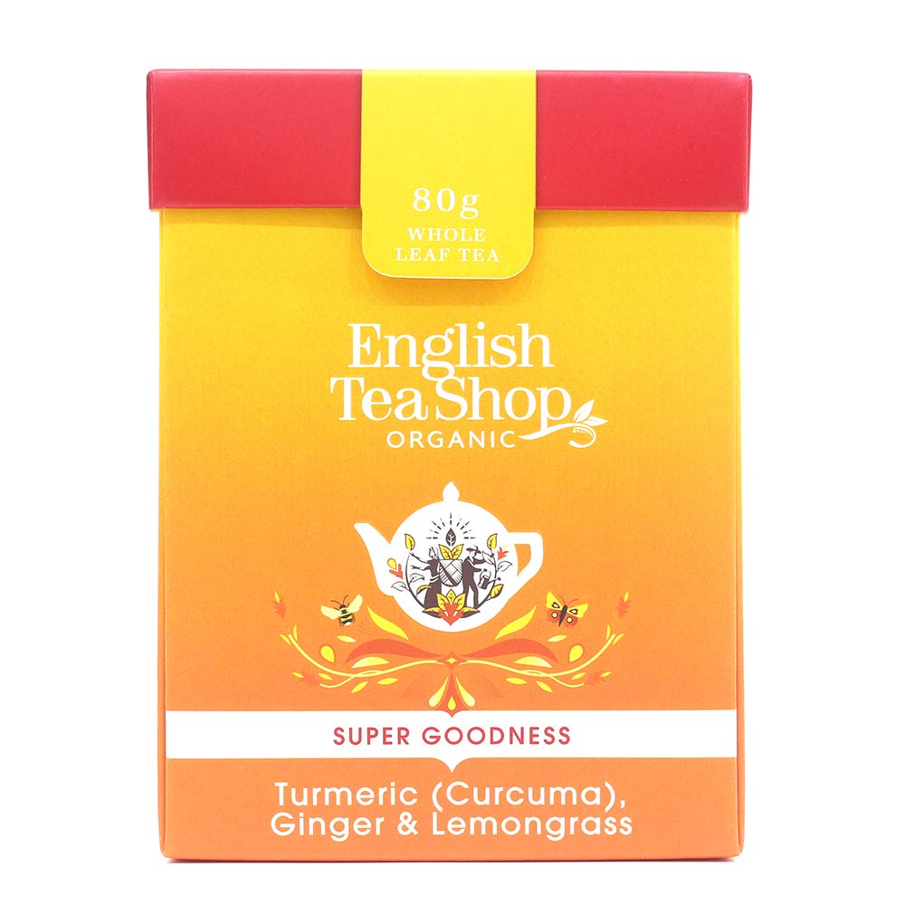 English Tea Shop Turmeric (Curcuma) Ginger and Lemongrass 80g Whole Leaf Tea
