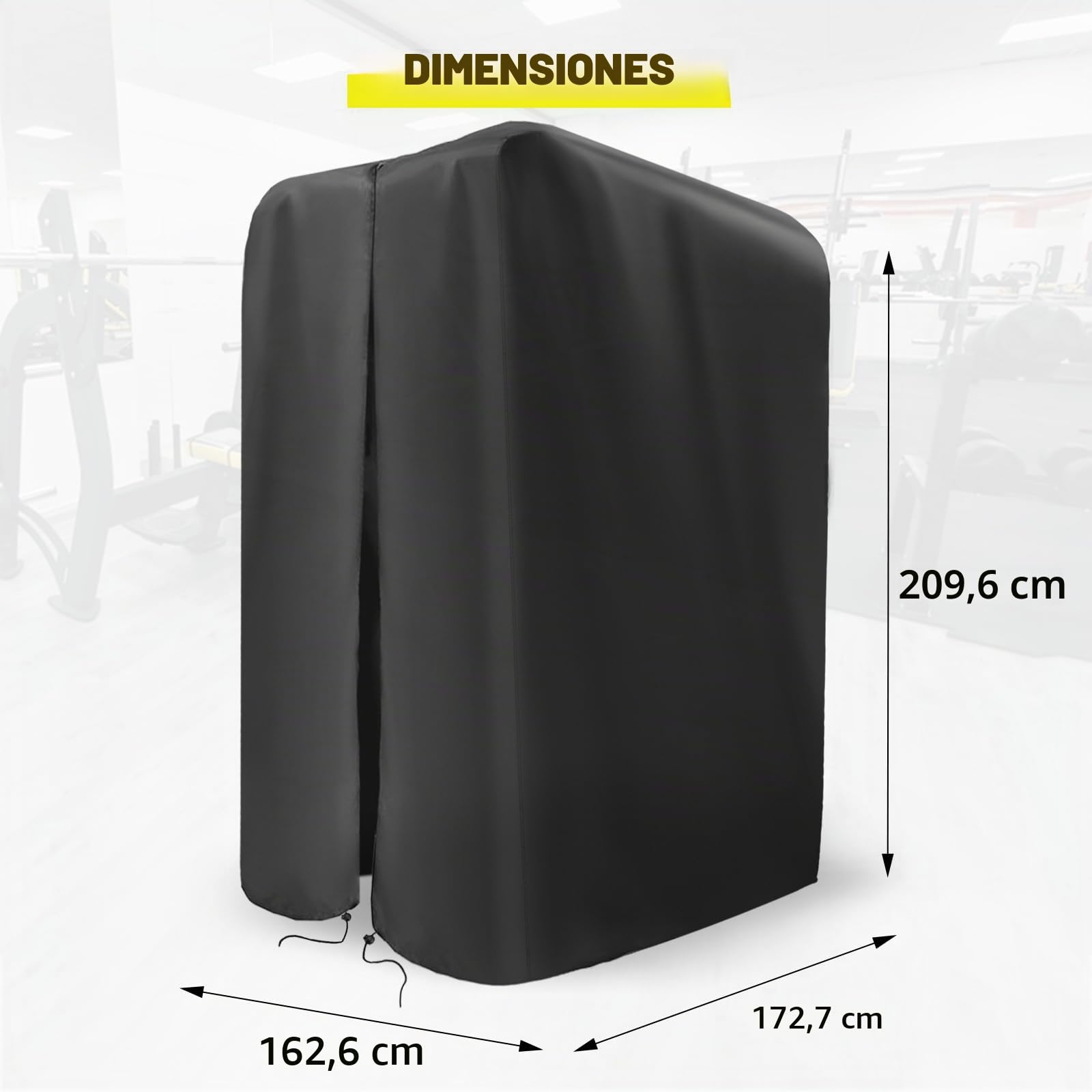 Funda para estante de gimnasio con cremallera impermeable, funda protectora para sentadillas, soporte de levantamiento de pesas, equipo de entrenamiento de gimnasio en casa, interior o