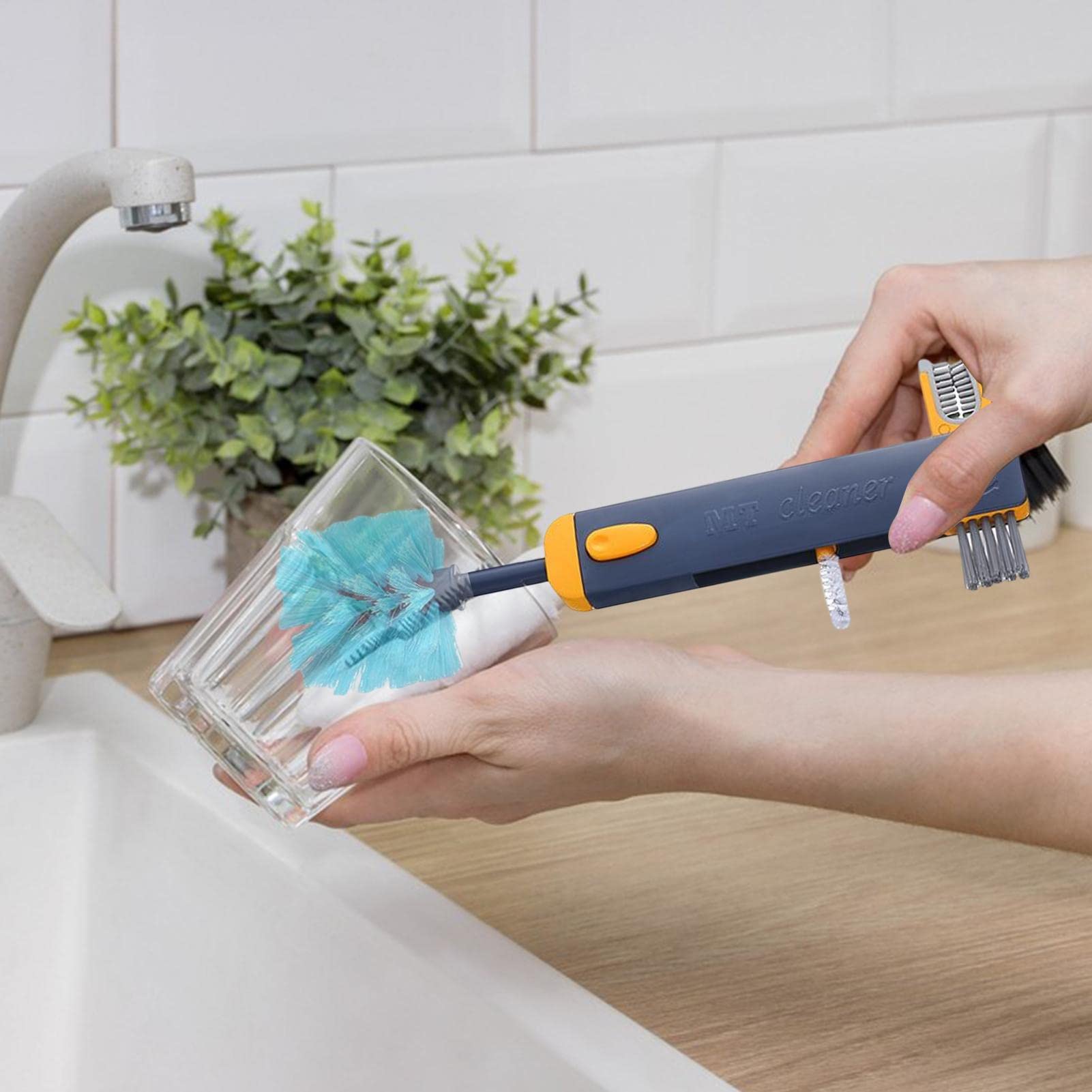 Set Di 3 Spazzole Per Bottiglie In Spugna – Pulizia Delicata Per Biberon, Tazze, Bollitori E Bicchieri, Manico Ergonomico