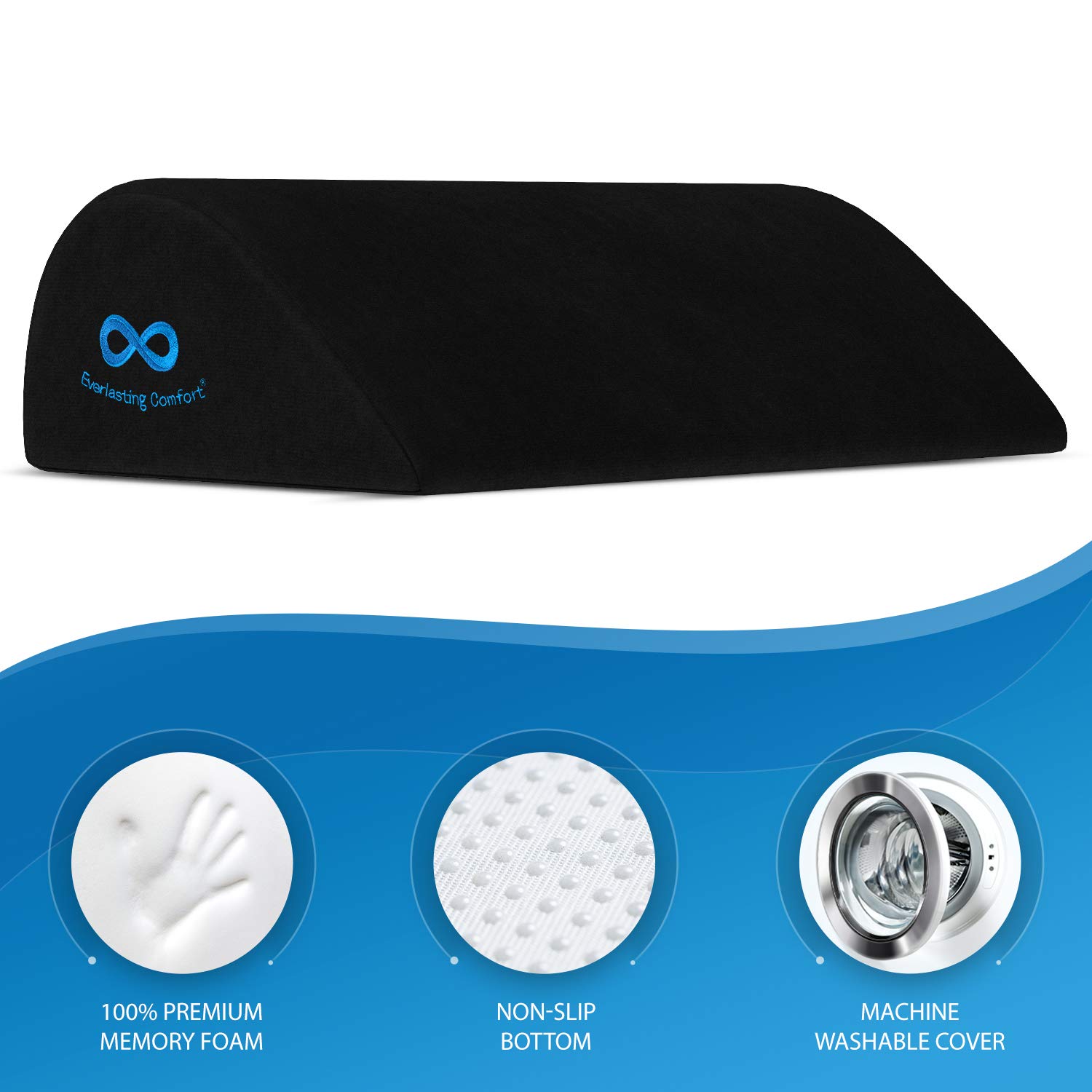 Everlasting Comfort Office Foot Rest for Under Desk Pure Memory Foam