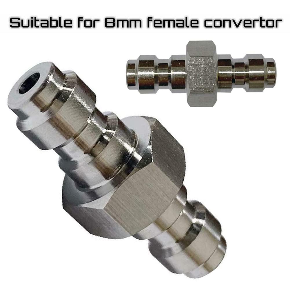 NC Doppelmännlicher Schnelltrennkupplungsadapter, Edelstahl-Luftfüllstation, Werkzeugbeschläge, 8 mm Dual-Stecker, Schnellverbindungsadapter, Foster Fitting Edelstahl