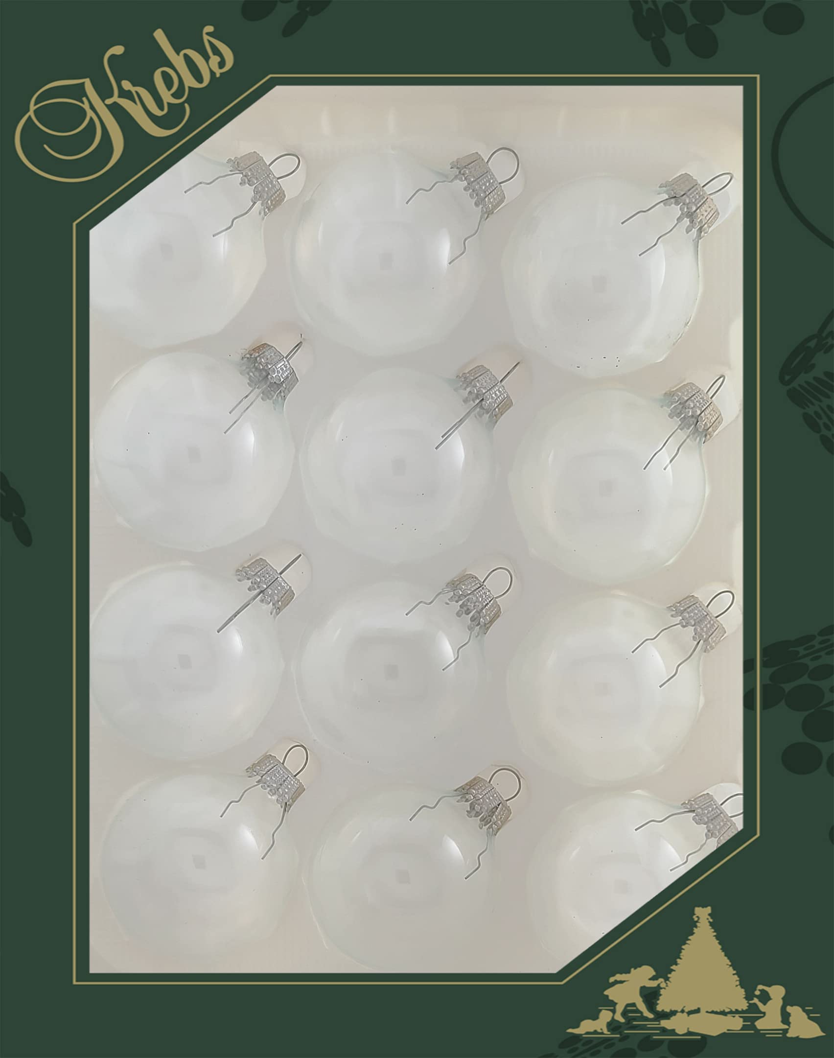 Christmas by Krebs [12 Pack] Clear with Silver Caps 2