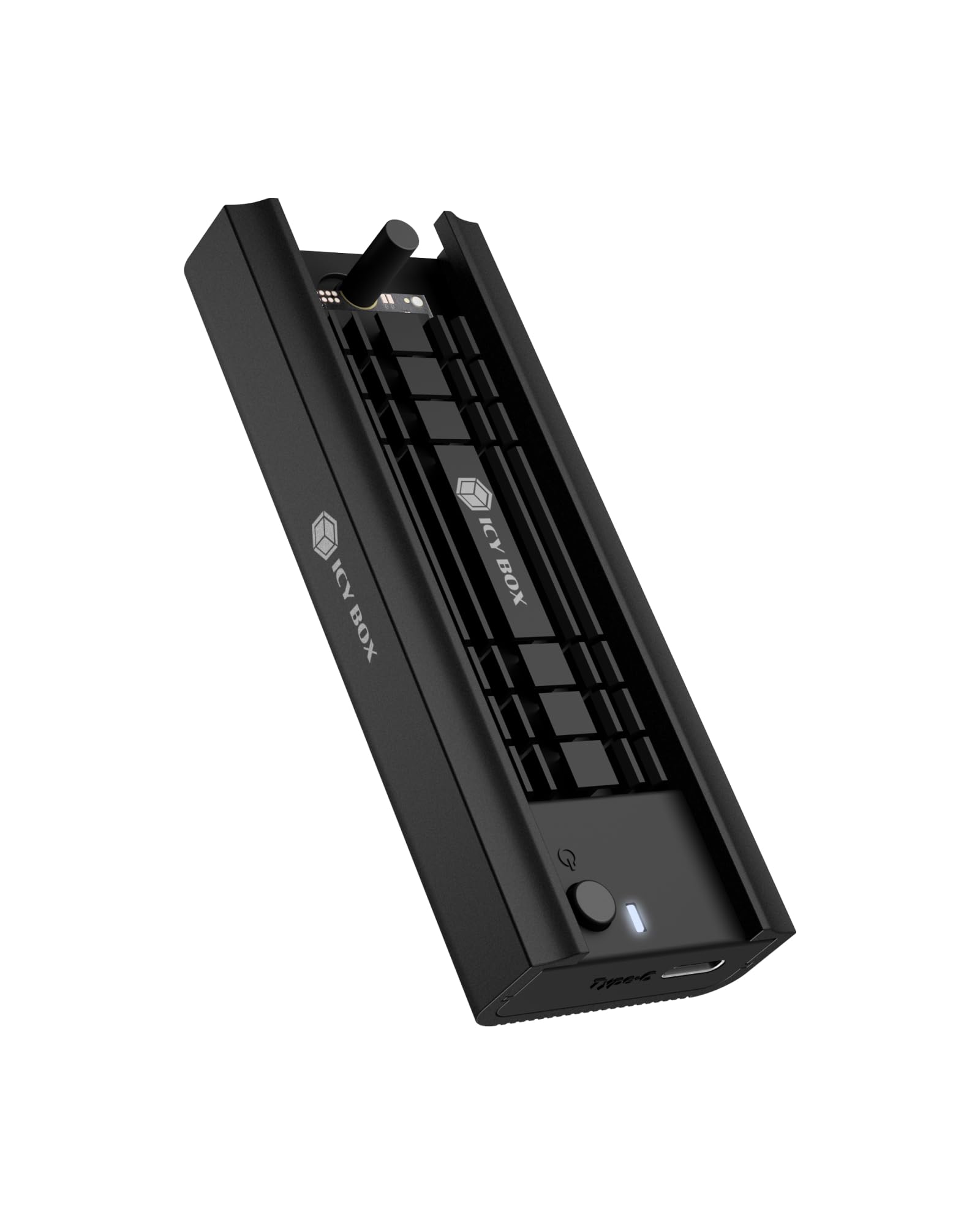 ICY Box Station d'accueil pour SSD M.2 NVMe et SATA, Adaptateur M.2 USB, USB 3.2 (Gen2, 10 Gbit/s), système de Refroidissement, sans Outils, USB-C, USB-A, PCIe M-Key, en Aluminium, IB-180MC-C31