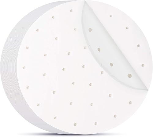 Beasea Papel pergamino para freidora de aire de 11 pulgadas, 200 forros de papel desechables para freidora de aire blanco, papel de filtro, papel