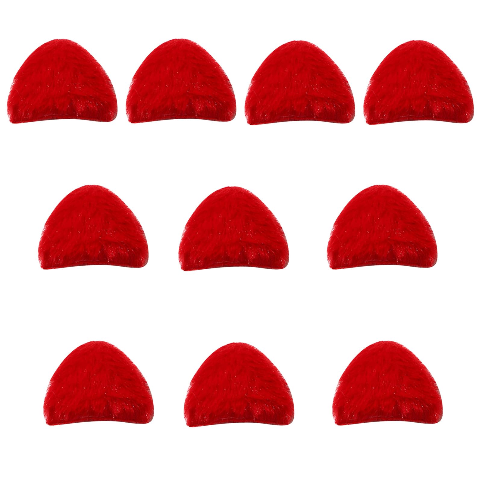 Buxuaaaa 10Pieces Plush Animal Ear Hairband Supplies Furry Animal Ear Appliques for Sewing Craft Stuffed Toy Clothing Headbands Furry Fabric Hair Accessories