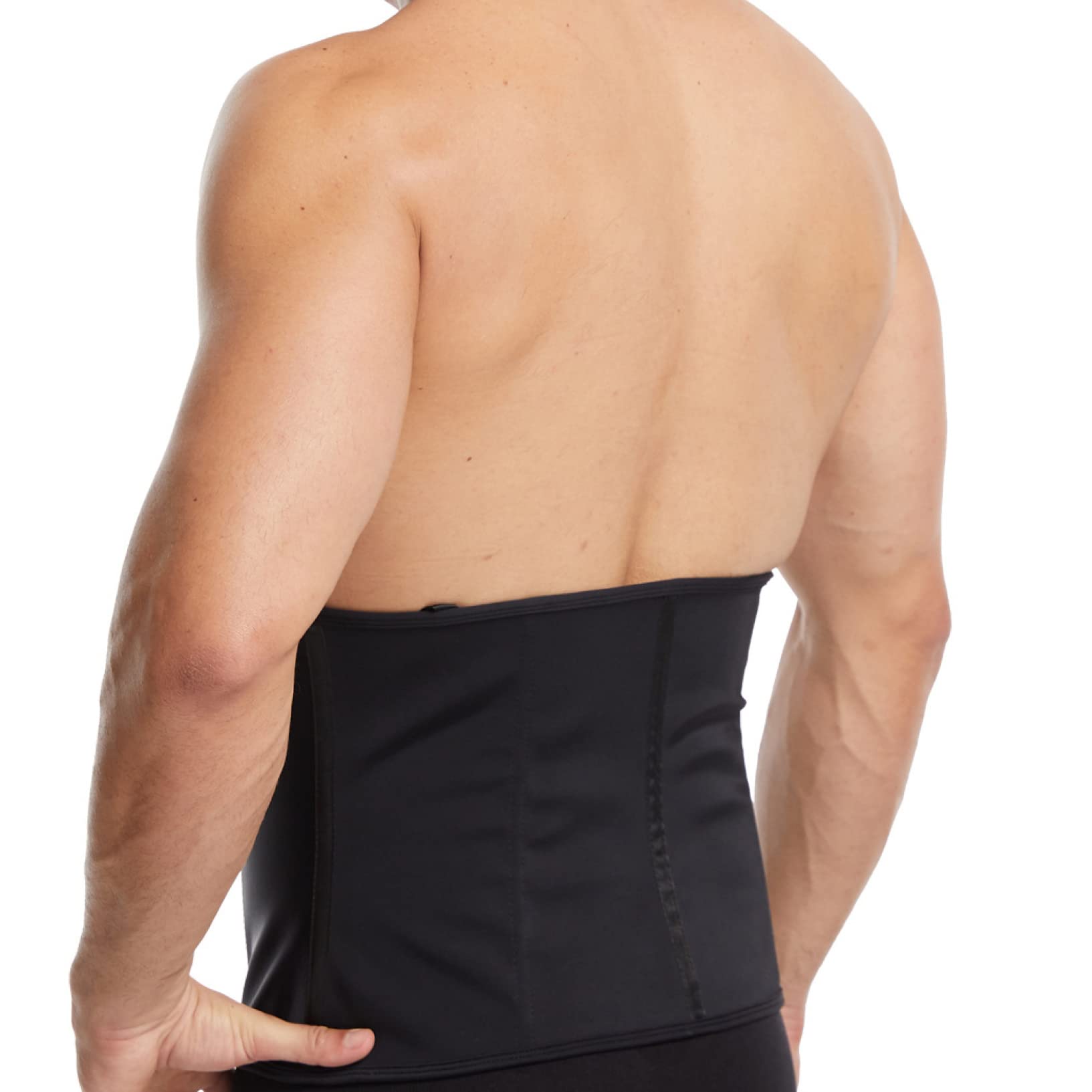 Ceinture amincissante fine pour homme - Crochets réglables - Ceinture de sudation - Respirant